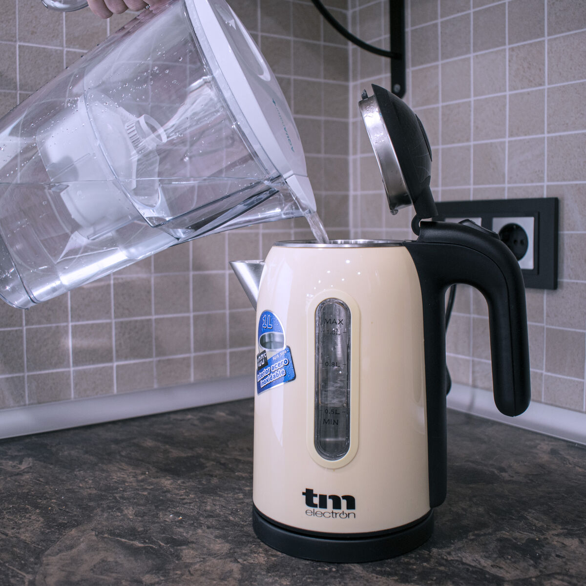 Kruik met Filter TM Electron Transparant Plastic 2,3 L (4 Onderdelen)