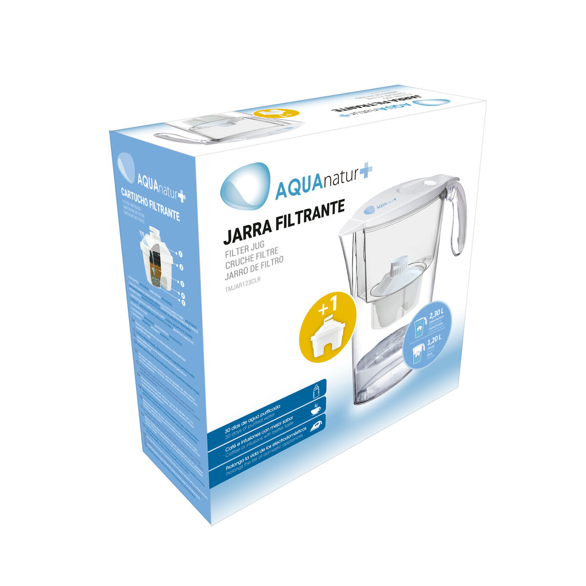 Kruik met Filter TM Electron Transparant Plastic 2,3 L (4 Onderdelen)