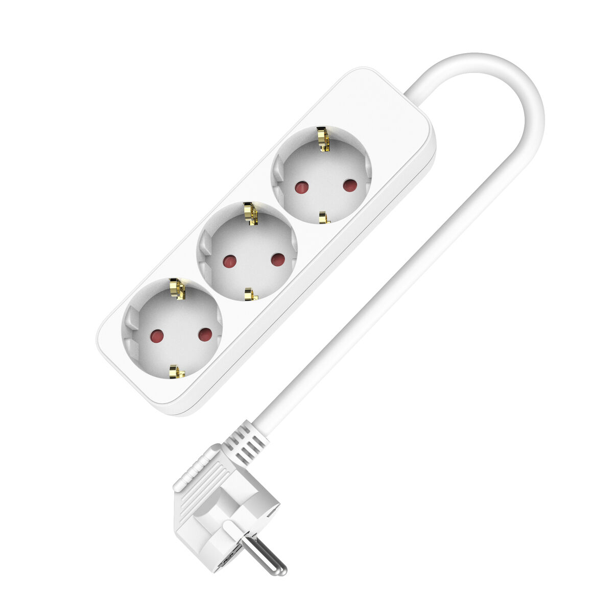 Bild von 3-socket plugboard without power switch TM Electron TMUAD503 White 3680 W (1,5 m)