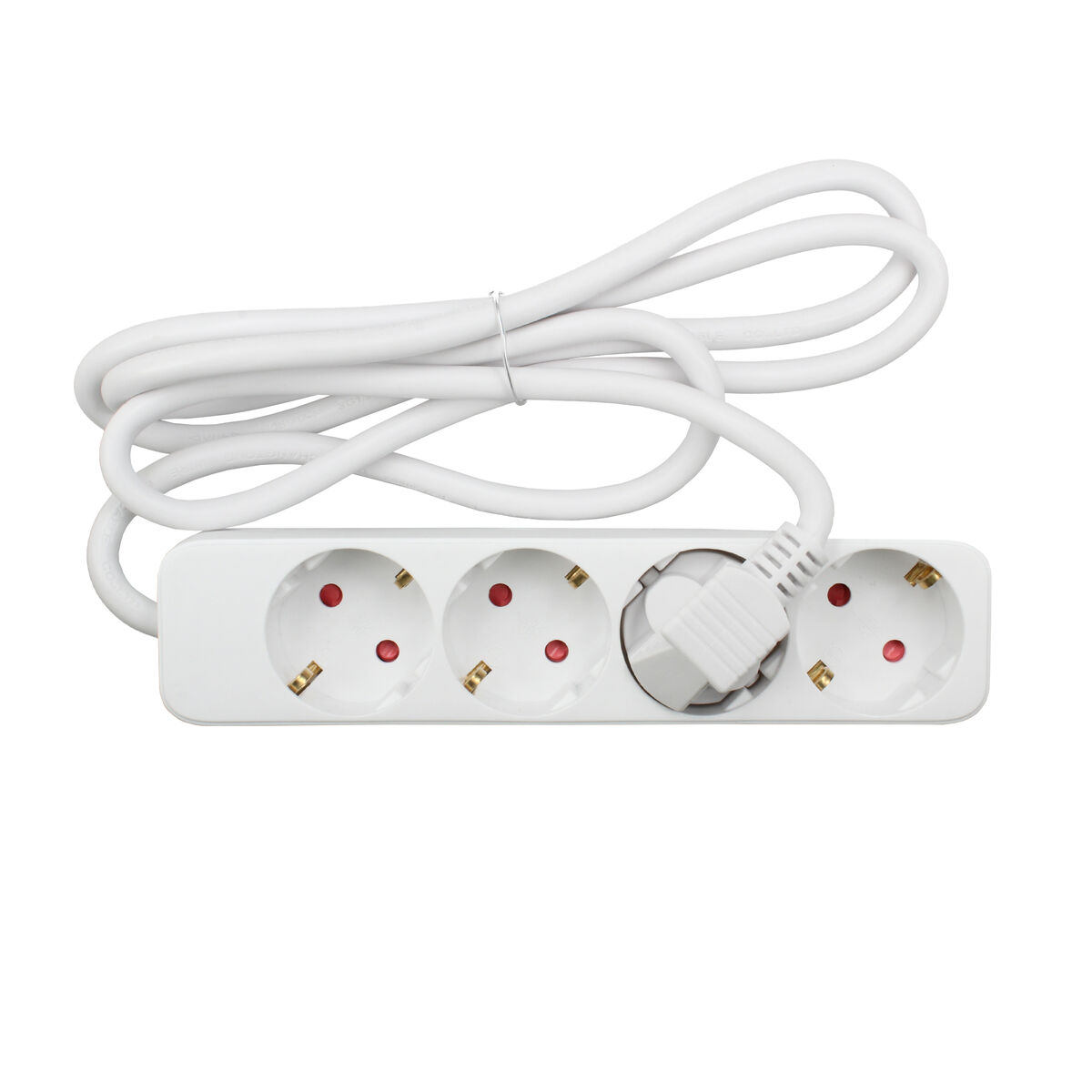 Afbeeldingen van 4-socket plugboard without power switch TM Electron TMUAD504 White 3680 W (1,5 m) (4 Units)