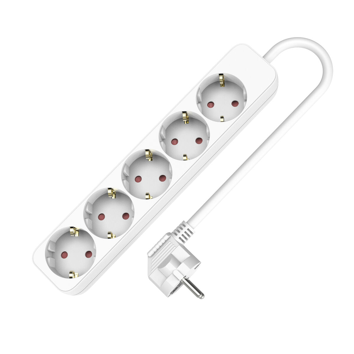 Image de Power Socket - 5 sockets with Switch TM Electron TMUAD505S White 3680 W (1,5 m)