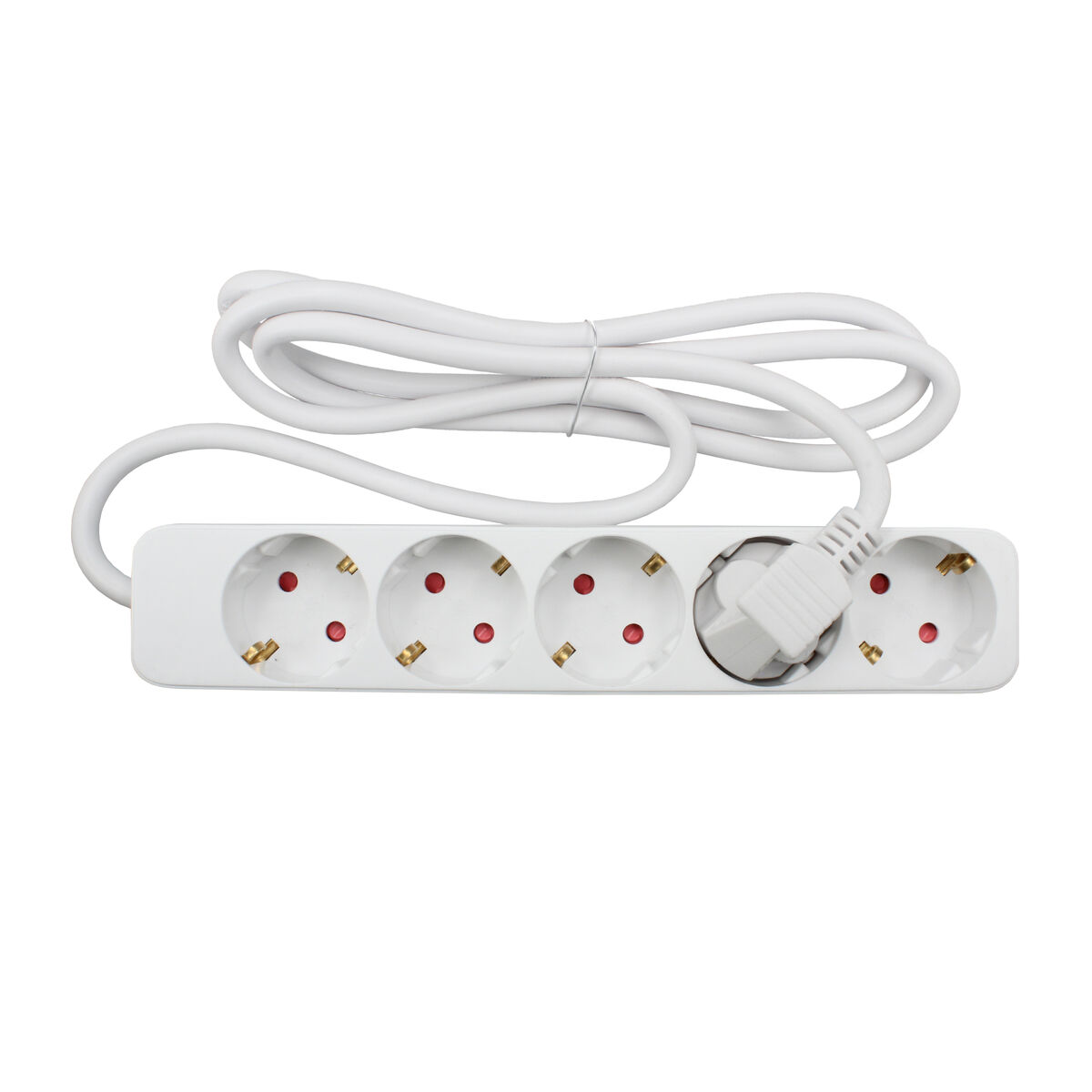 Image de Power Socket - 5 sockets with Switch TM Electron TMUAD505S White 3680 W (1,5 m)