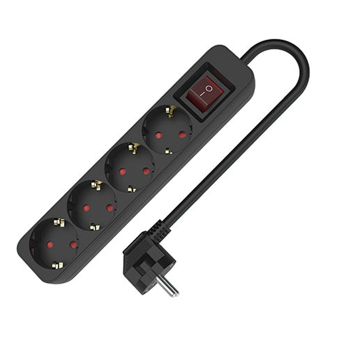 Picture of 4-socket plugboard with power switch TM Electron 3680 W Black (1,5 m)