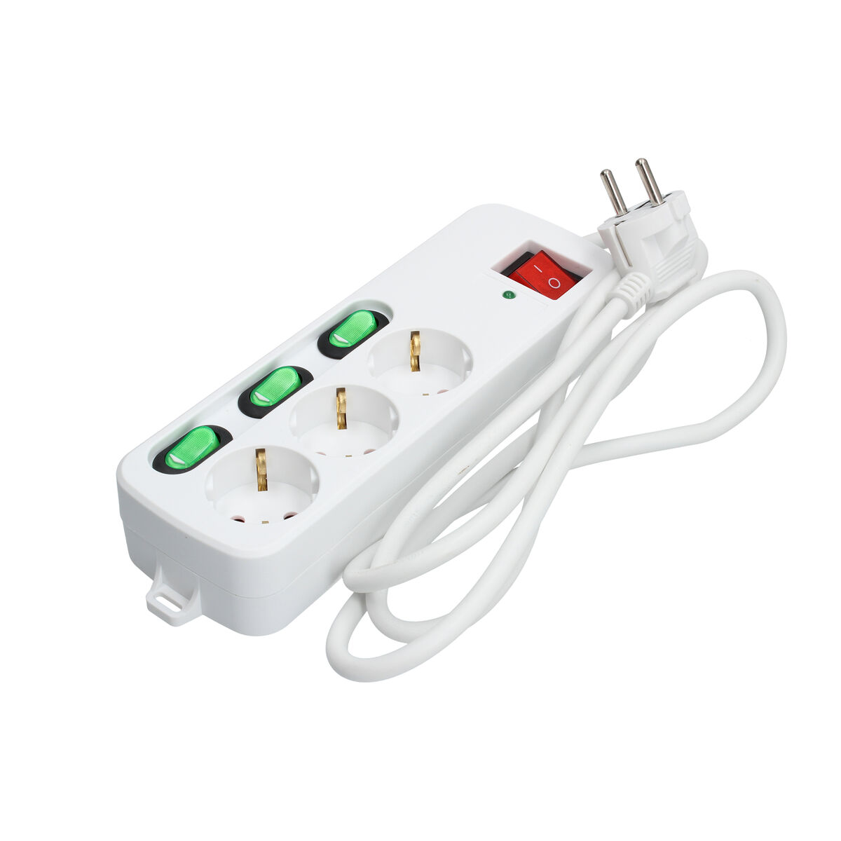 Picture of 3-socket plugboard with power switch TM Electron 3680 W White (1,5 m)