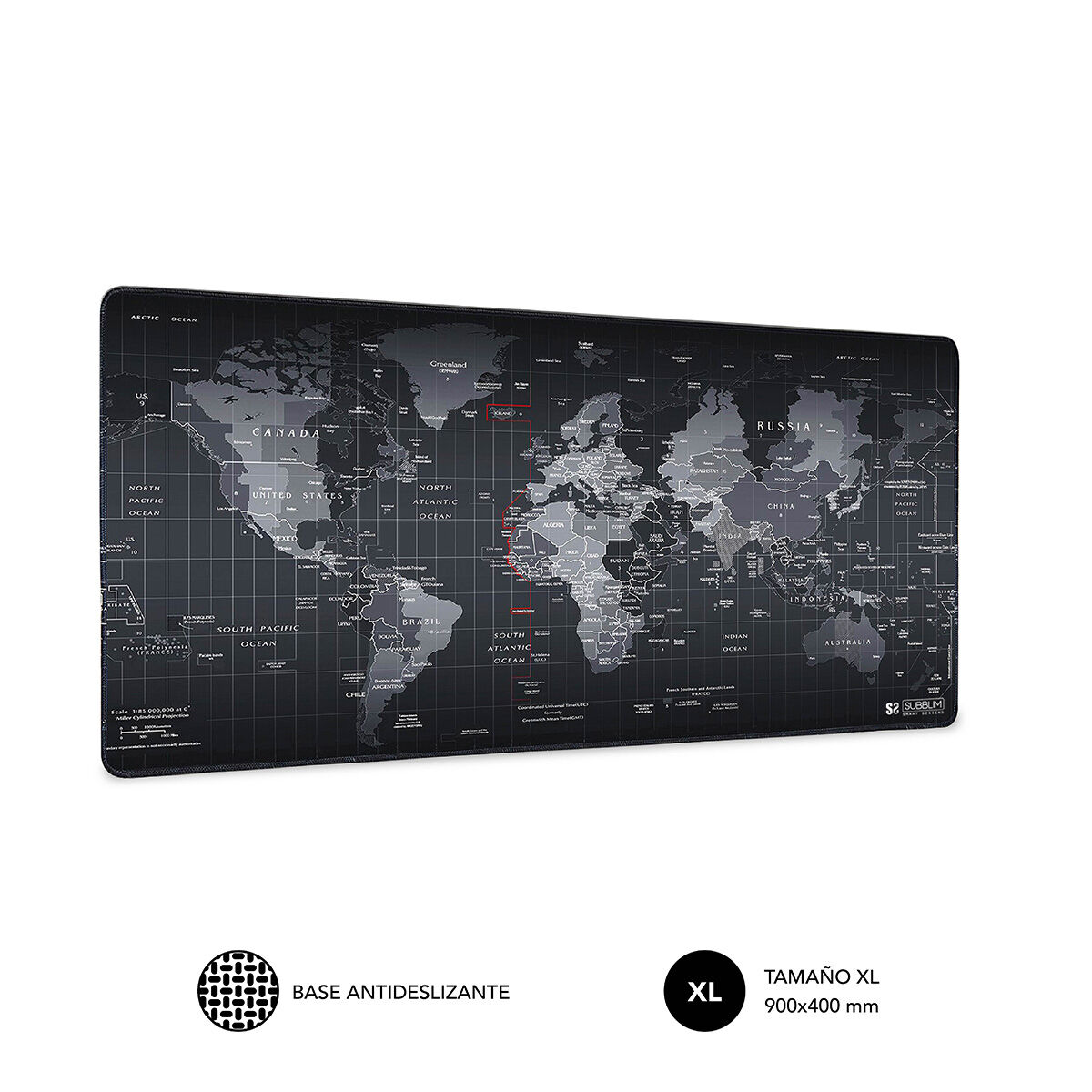 Bild von Mouse Mat Subblim SUB-MP-01PUW01 Black 90 x 40 cm