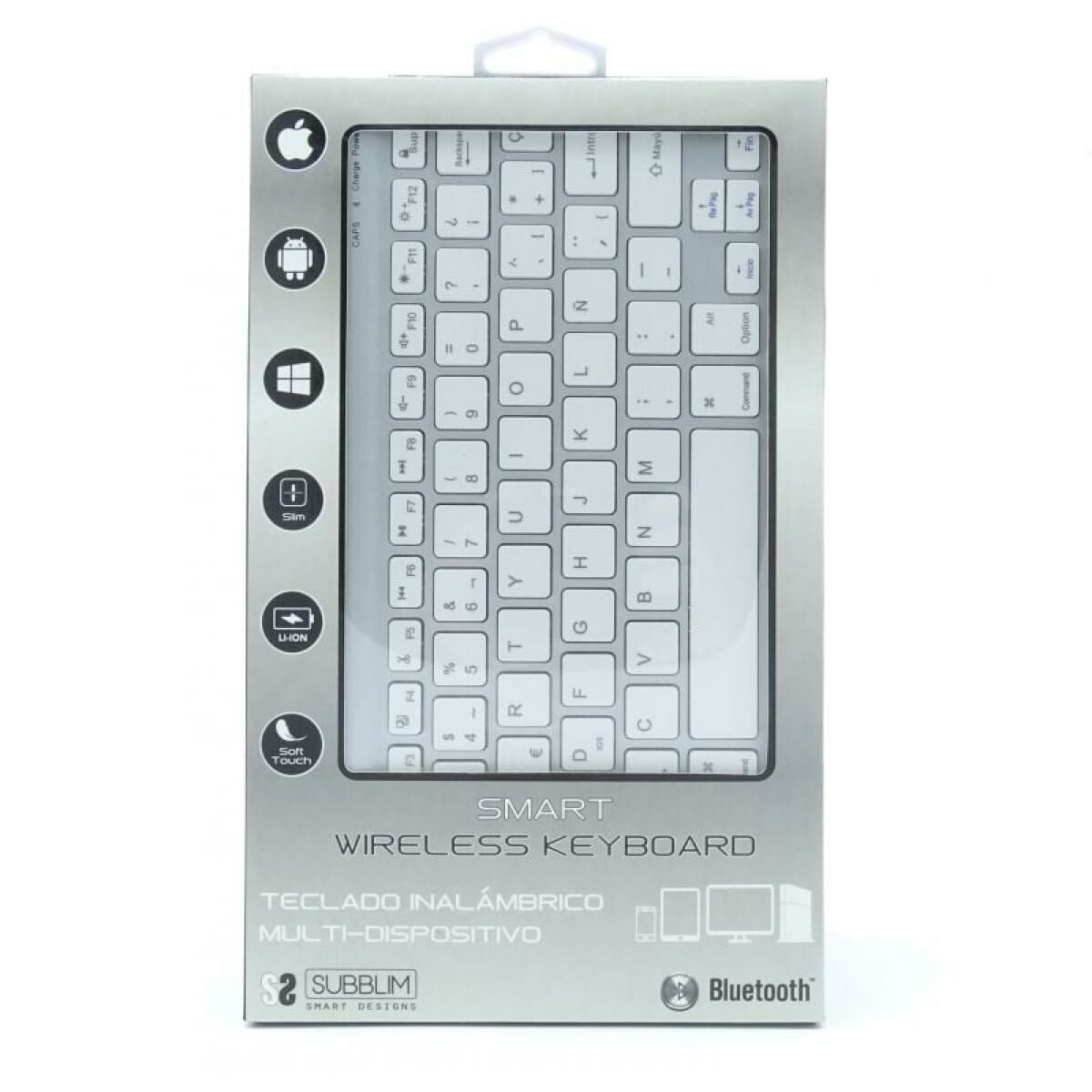 Picture of Bluetooth Keyboard Subblim SUB-KBT-SM0001 Silver Spanish Qwerty