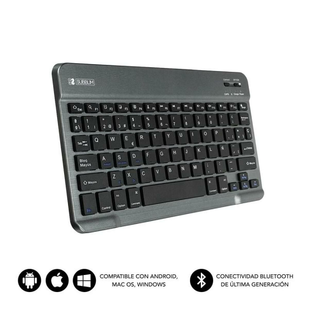 Picture of Bluetooth Keyboard Subblim SUB-KBT-SM0002 Grey Spanish Qwerty