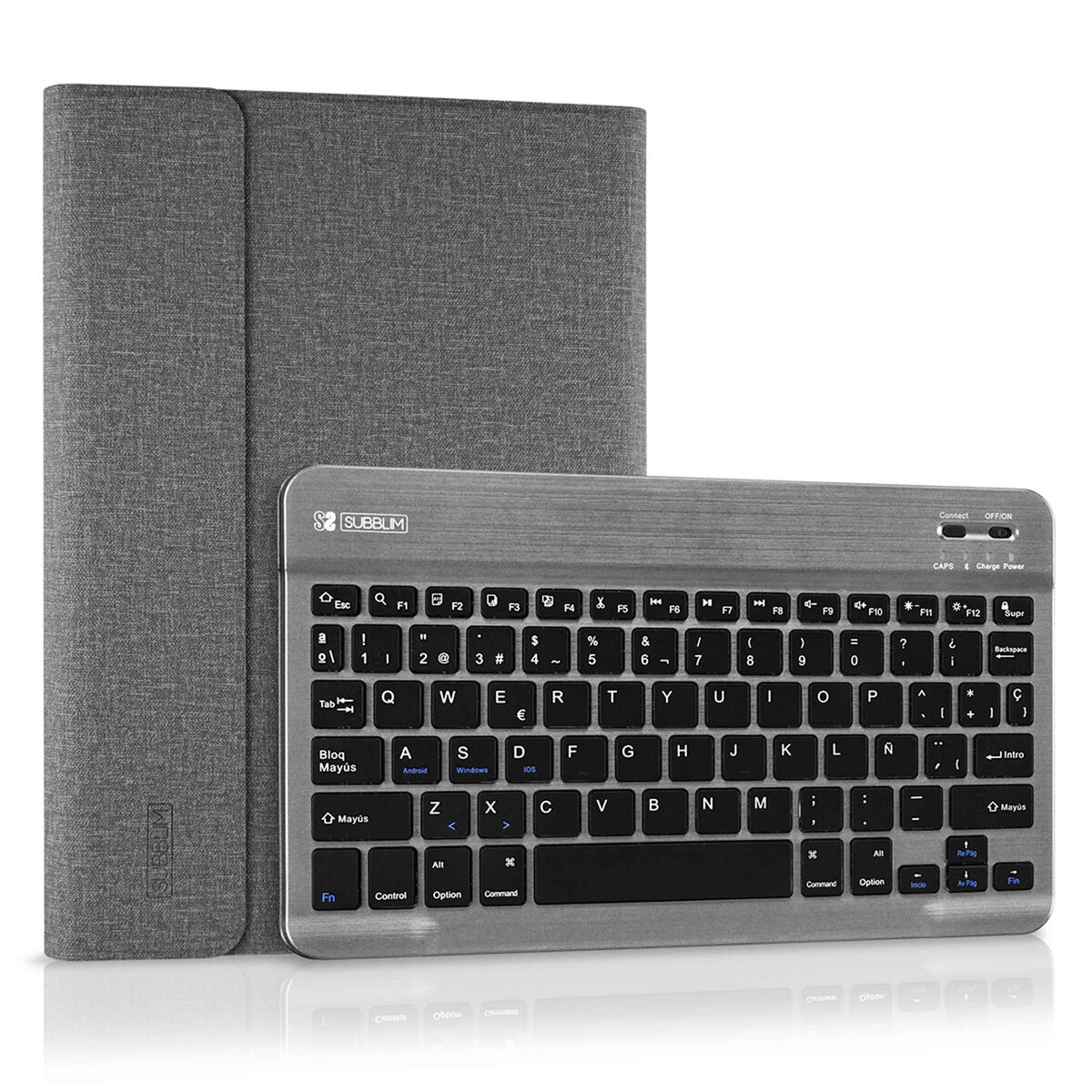 Picture of Case for Tablet and Keyboard Subblim SUB-KT2-BT0002 Grey Spanish Qwerty
