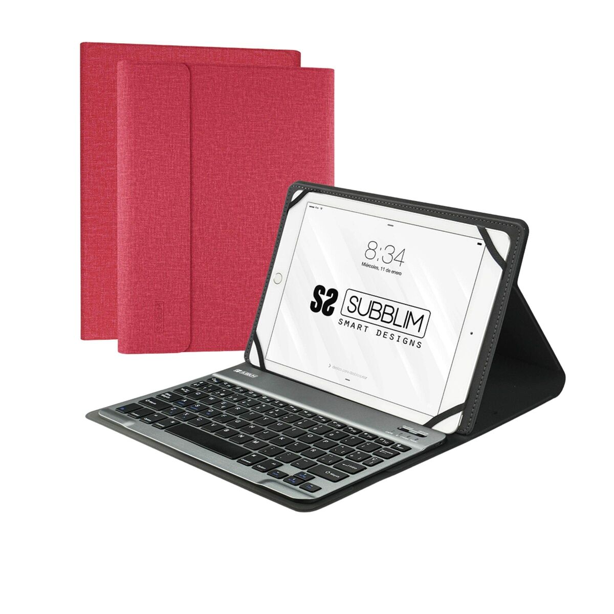 Afbeeldingen van Case for Tablet and Keyboard Subblim SUB-KT2-BT0003 10,1" Red Spanish Qwerty QWERTY