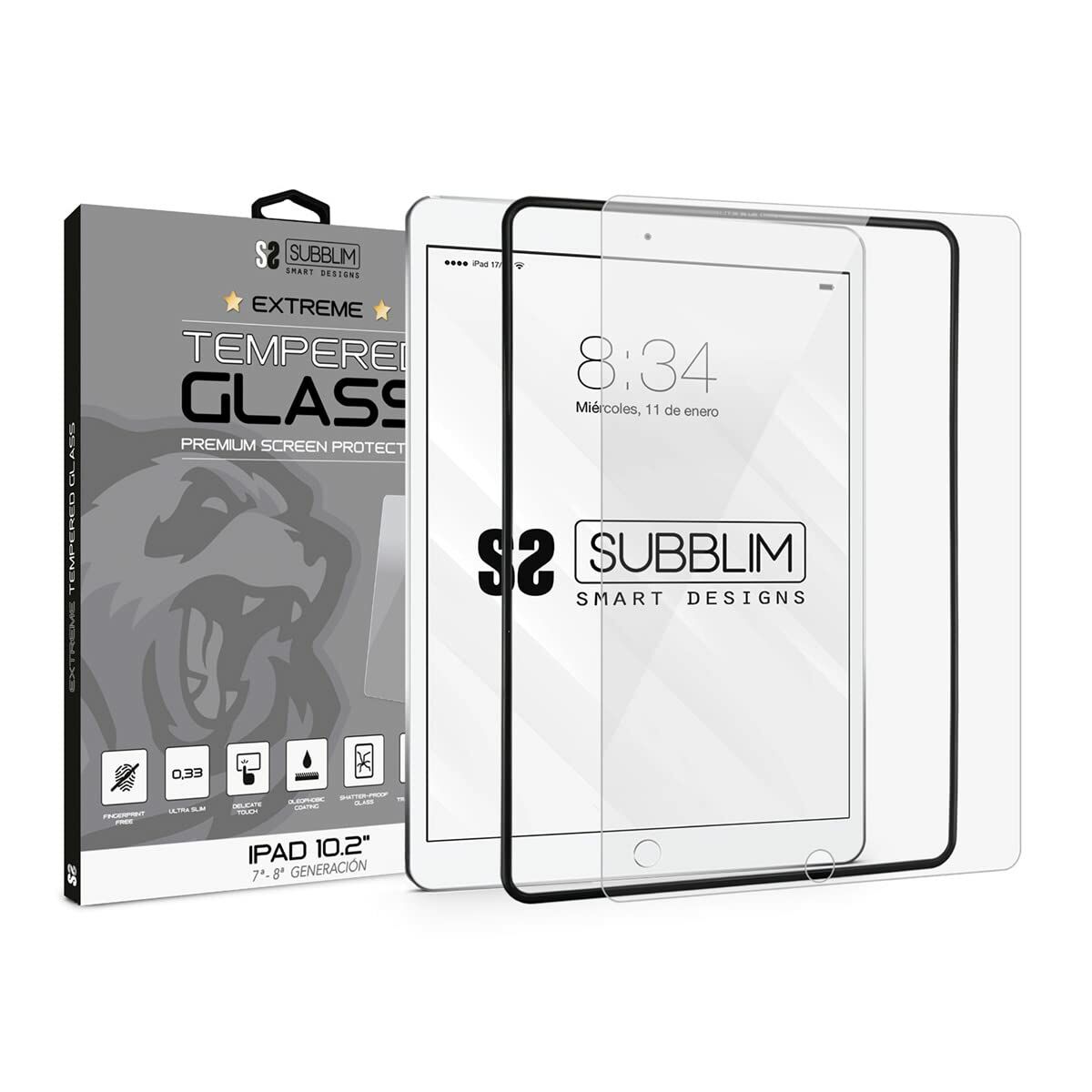 Protecteur d'Écran pour Tablette Subblim SUB-TG-1APP010 APPLE iPad 10.2” 7th Gen
