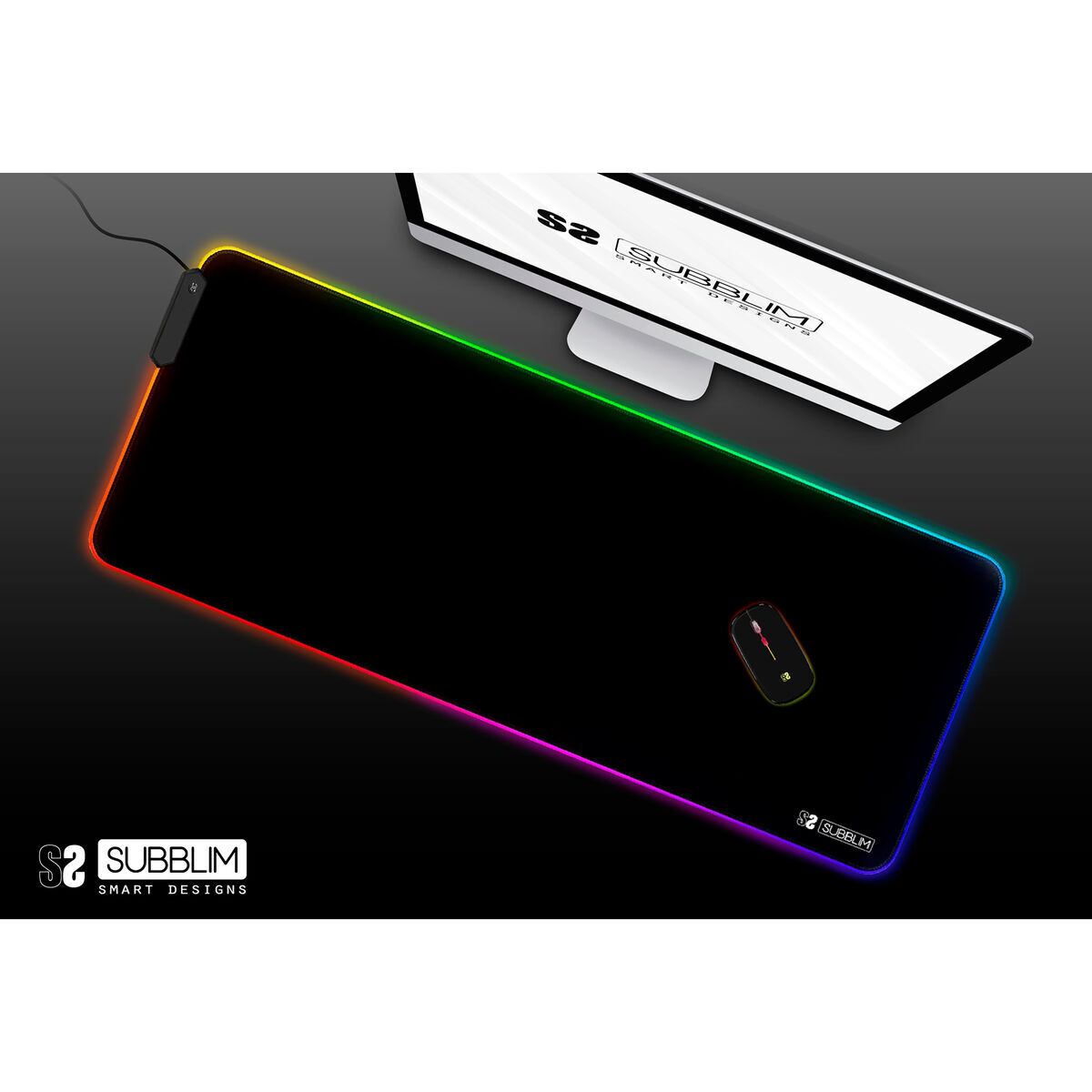 Bild von Mouse Mat Subblim SUBMP-02RGB01 Black Multicolour