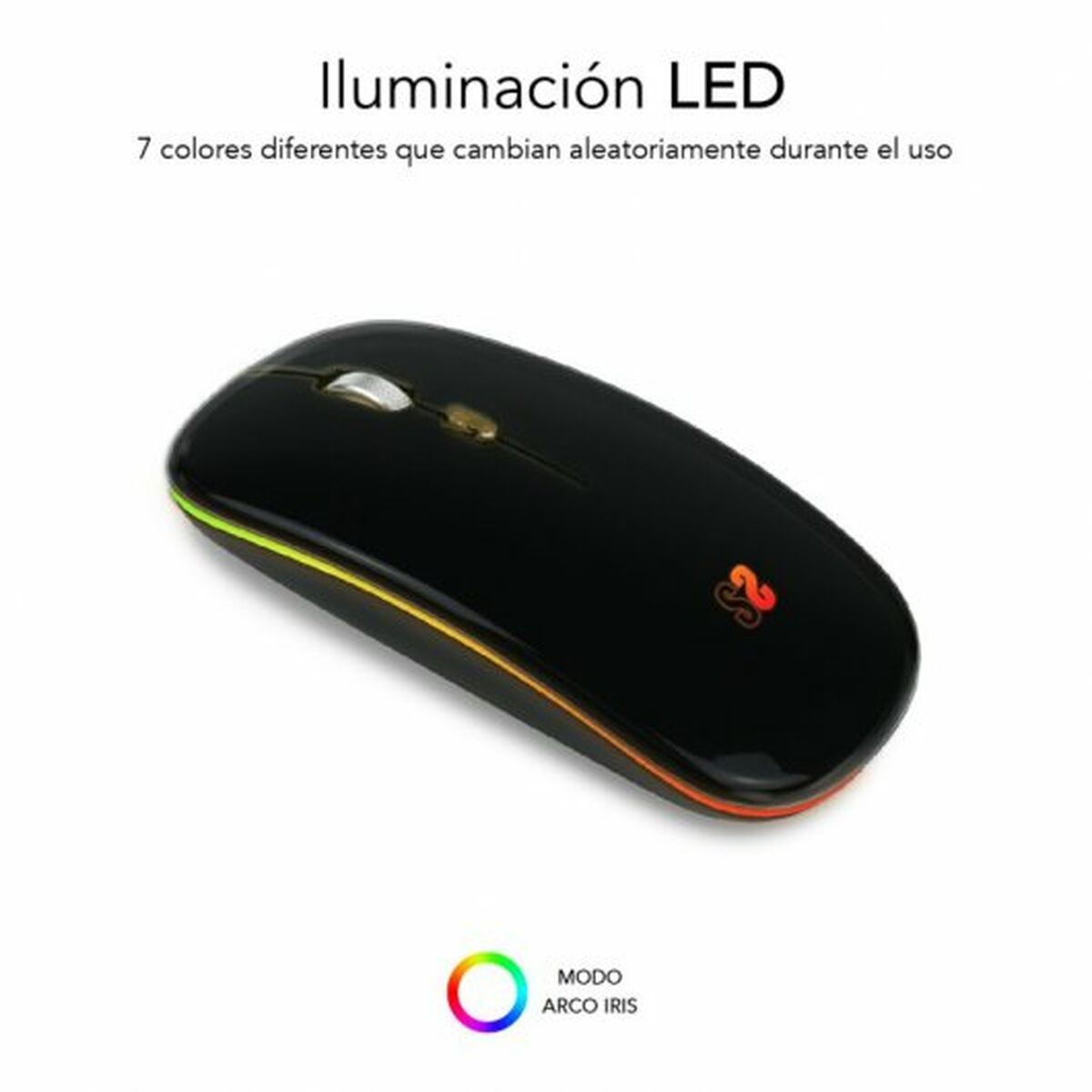 Picture of Mouse Subblim SUBMO-LDFLAT1 Black 1600 dpi