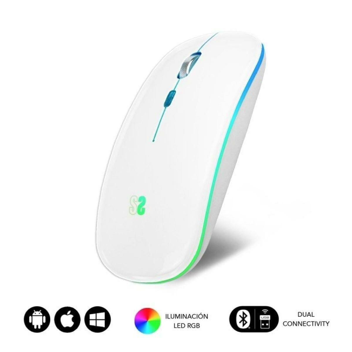 Picture of Wireless Bluetooth Mouse Subblim SUBMO-LDFLAT2 White 1600 dpi