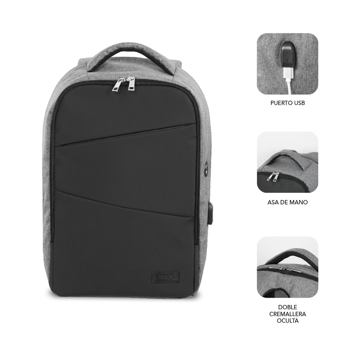 Picture of Laptop Backpack Subblim SUBBP3SA1100 Black