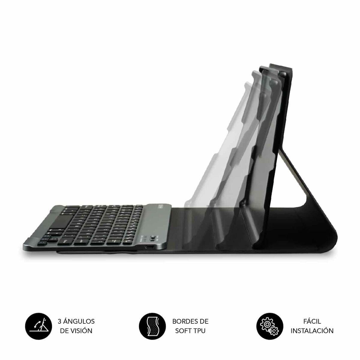 Afbeeldingen van Case for Tablet and Keyboard Subblim Samsung Galaxy A8 Black