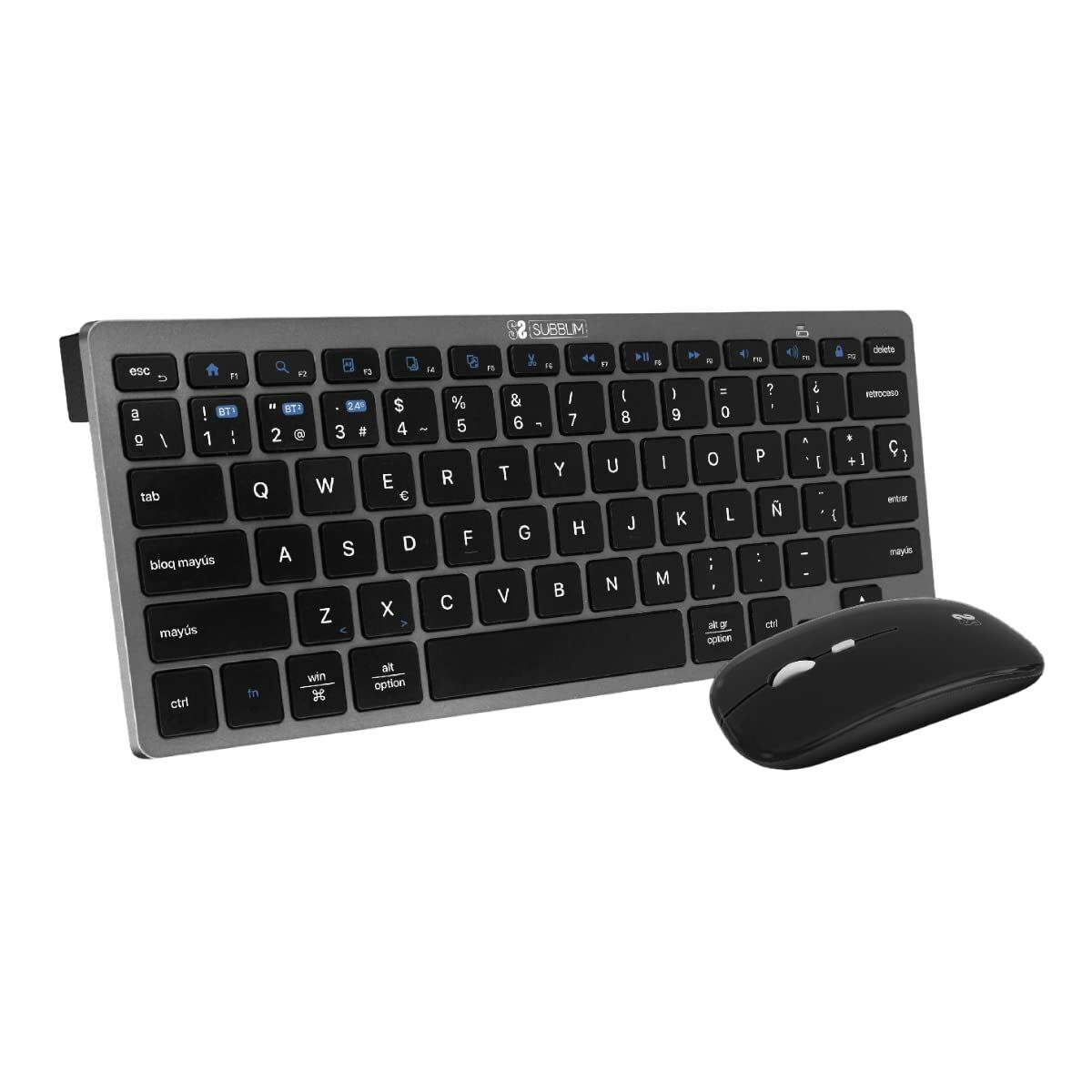 Picture of Keyboard and Mouse Subblim SUBKBC-OCO020 Black Grey (2 Units)