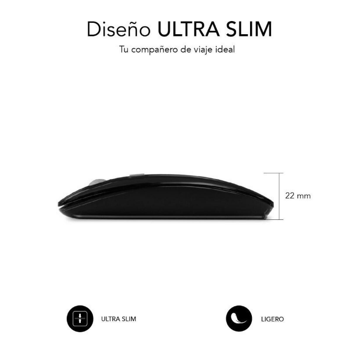 Picture of Wireless Bluetooth Mouse Subblim SUBMO-DFLAT20 Black 1600 dpi
