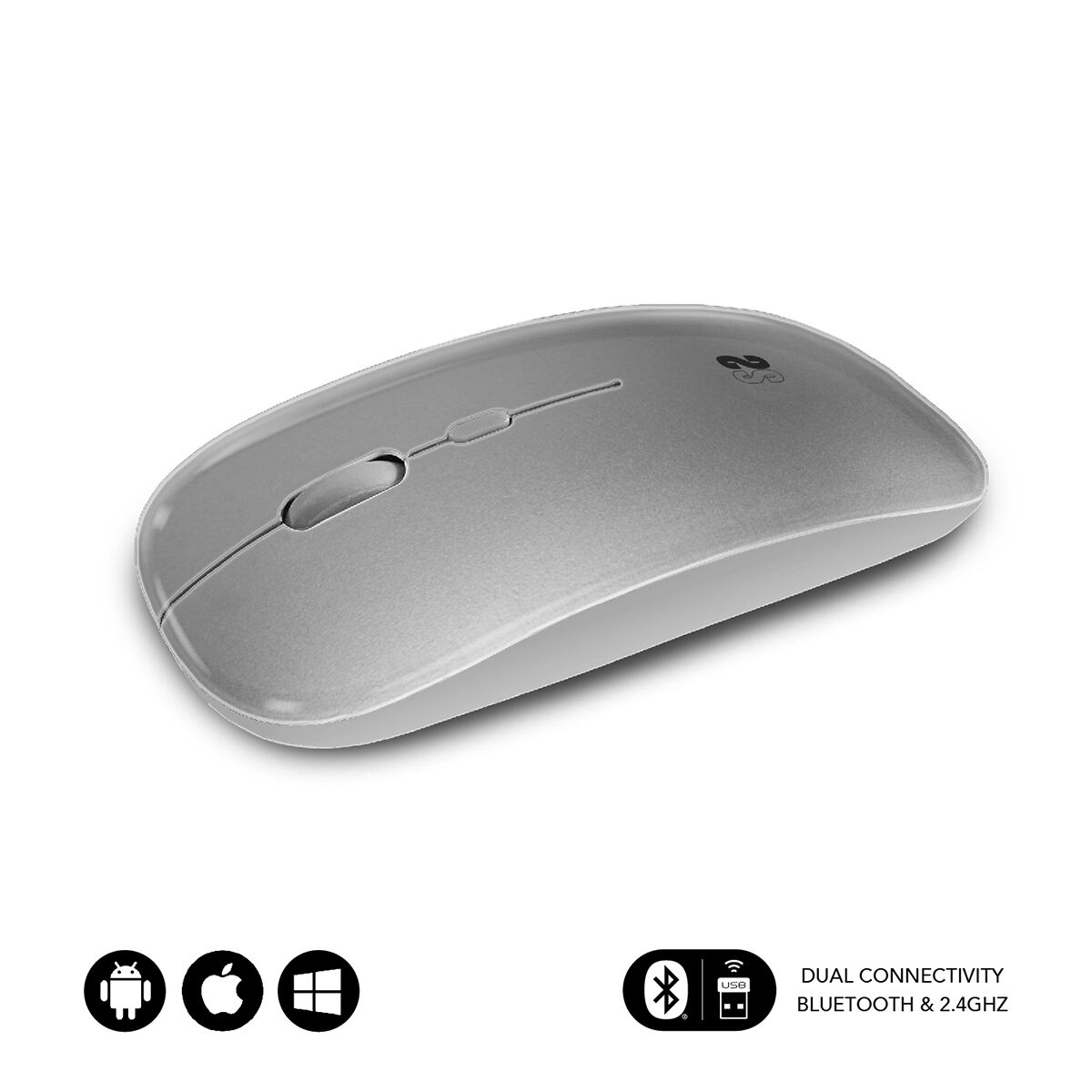 Picture of Wireless Bluetooth Mouse Subblim SUBMO-DFLAT22 Silver 1600 dpi