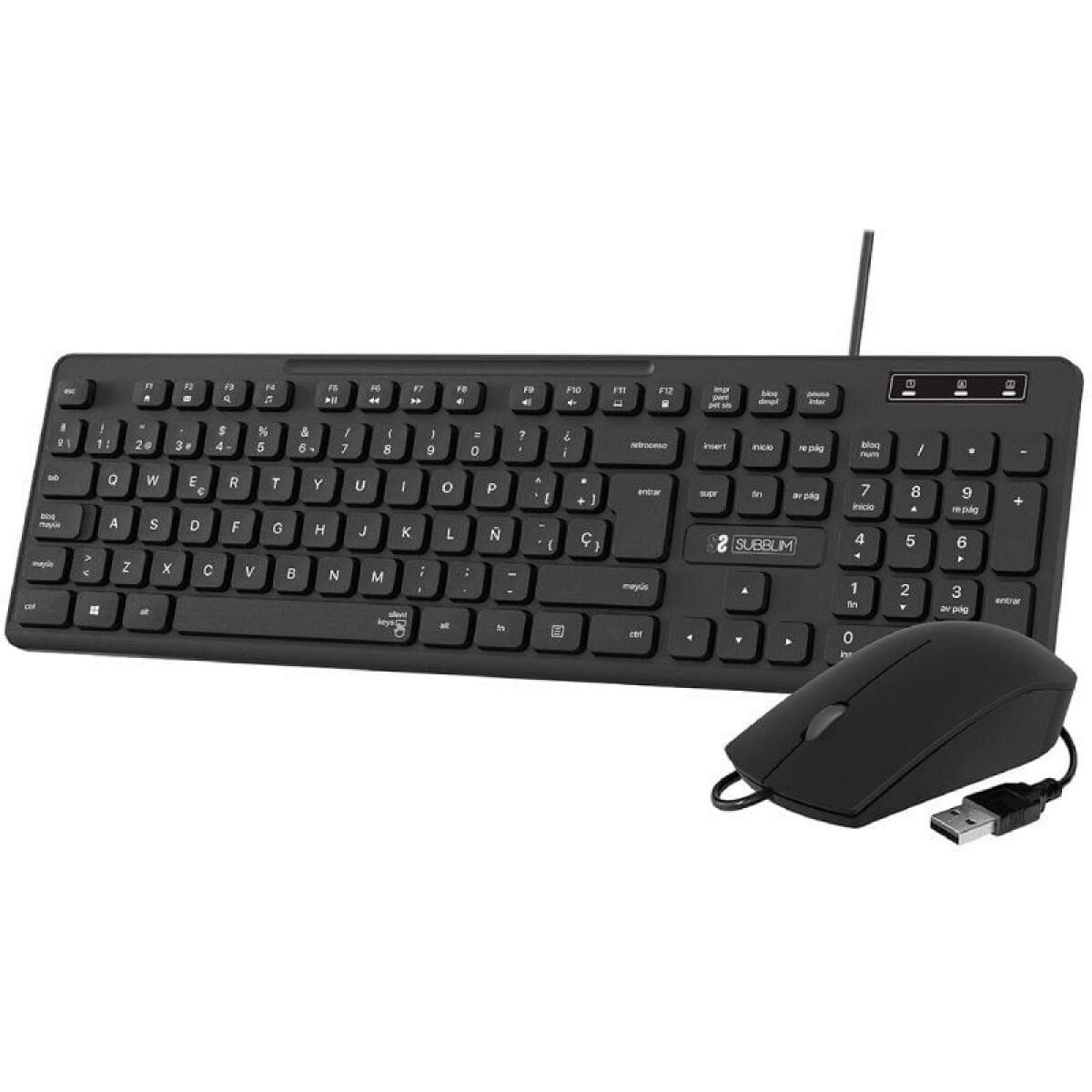 Picture of Keyboard and Mouse Subblim SUBKBC-CSSK01 Black QWERTY