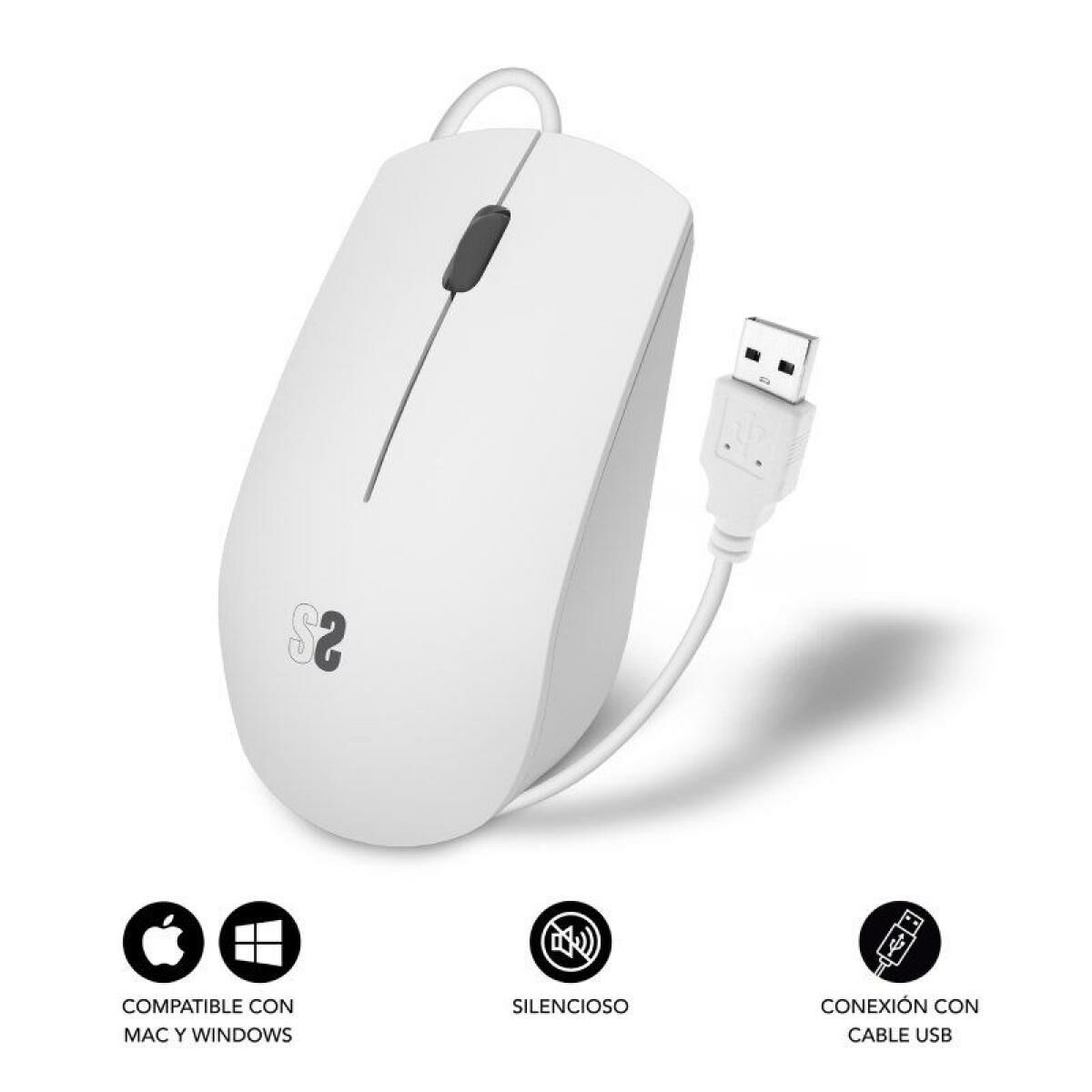 Picture of Mouse Subblim SUBMO-B2BS002 White 1200 DPI