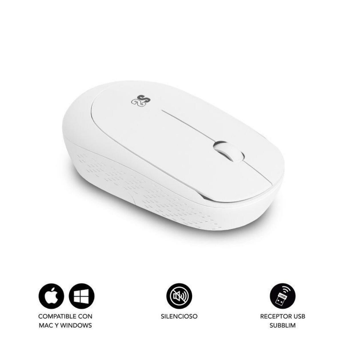 Picture of Mouse Subblim SUBMO-B2SW011 White 1200 DPI