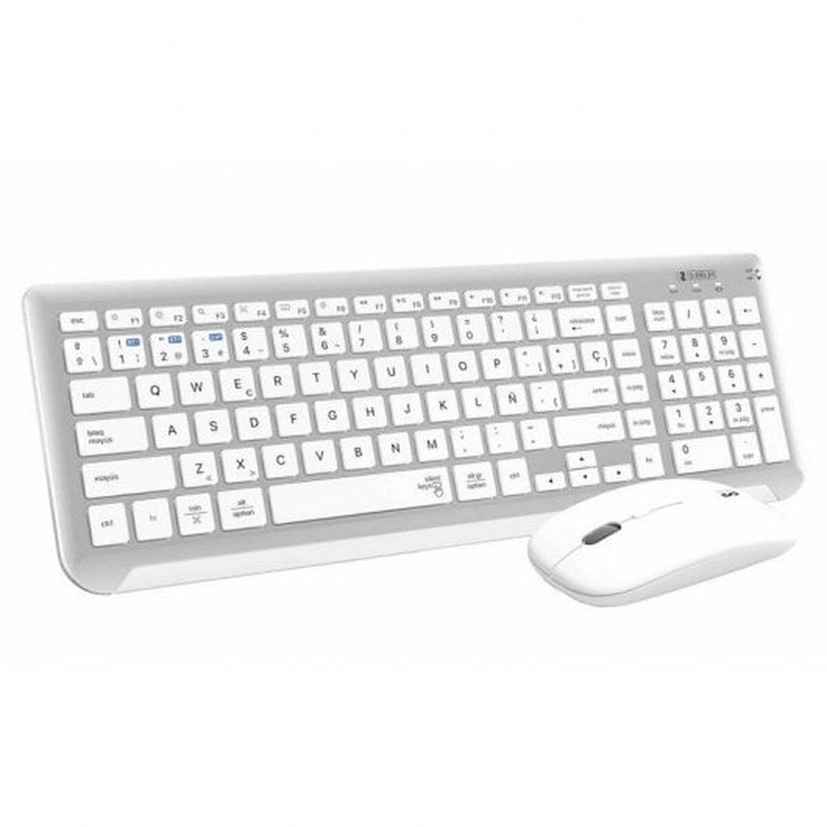 Picture of Keyboard and Wireless Mouse Subblim SUBKBC-DCEP10 Silver Spanish Qwerty
