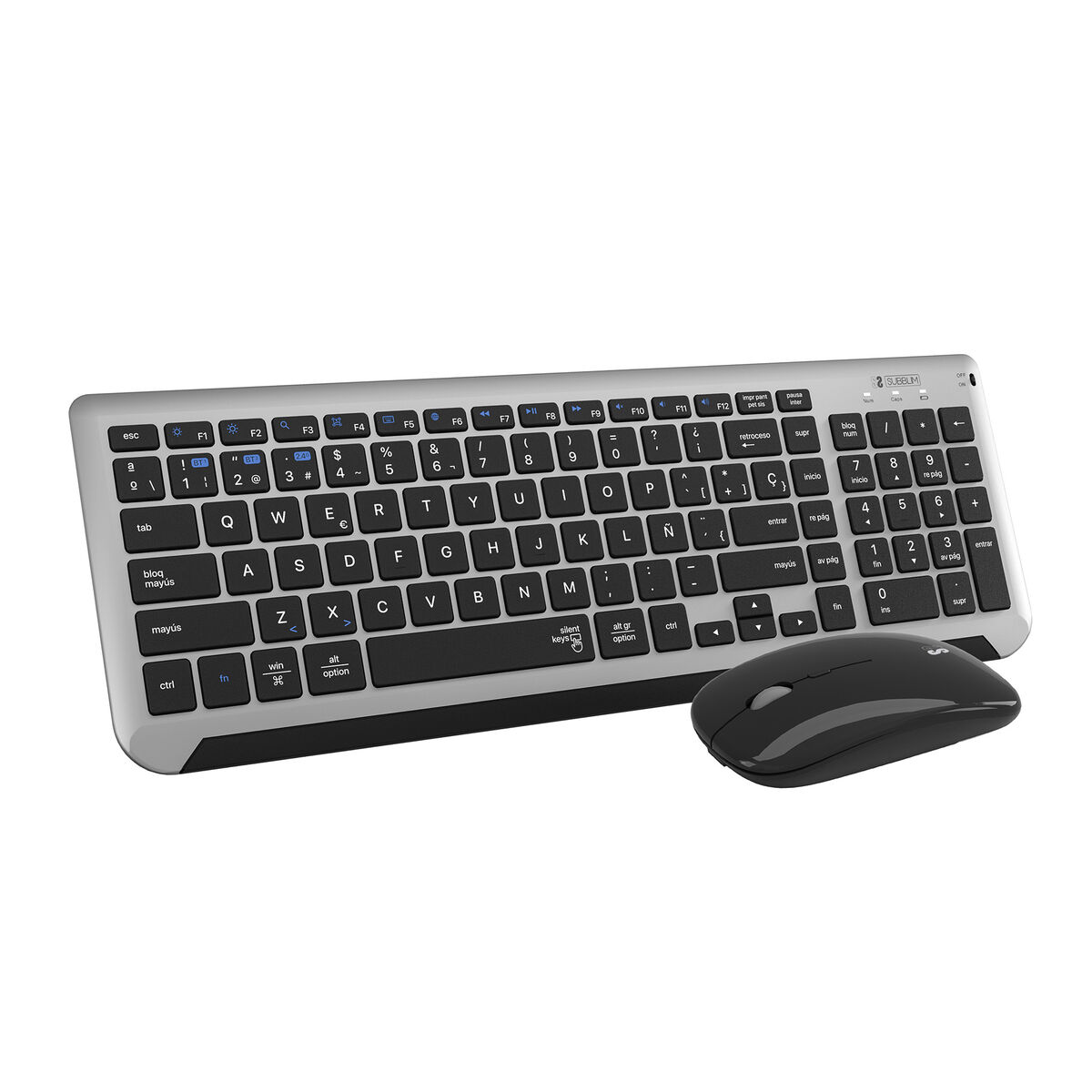 Picture of Keyboard and Wireless Mouse Subblim SUBKBC-DCEP20 Grey Spanish Qwerty