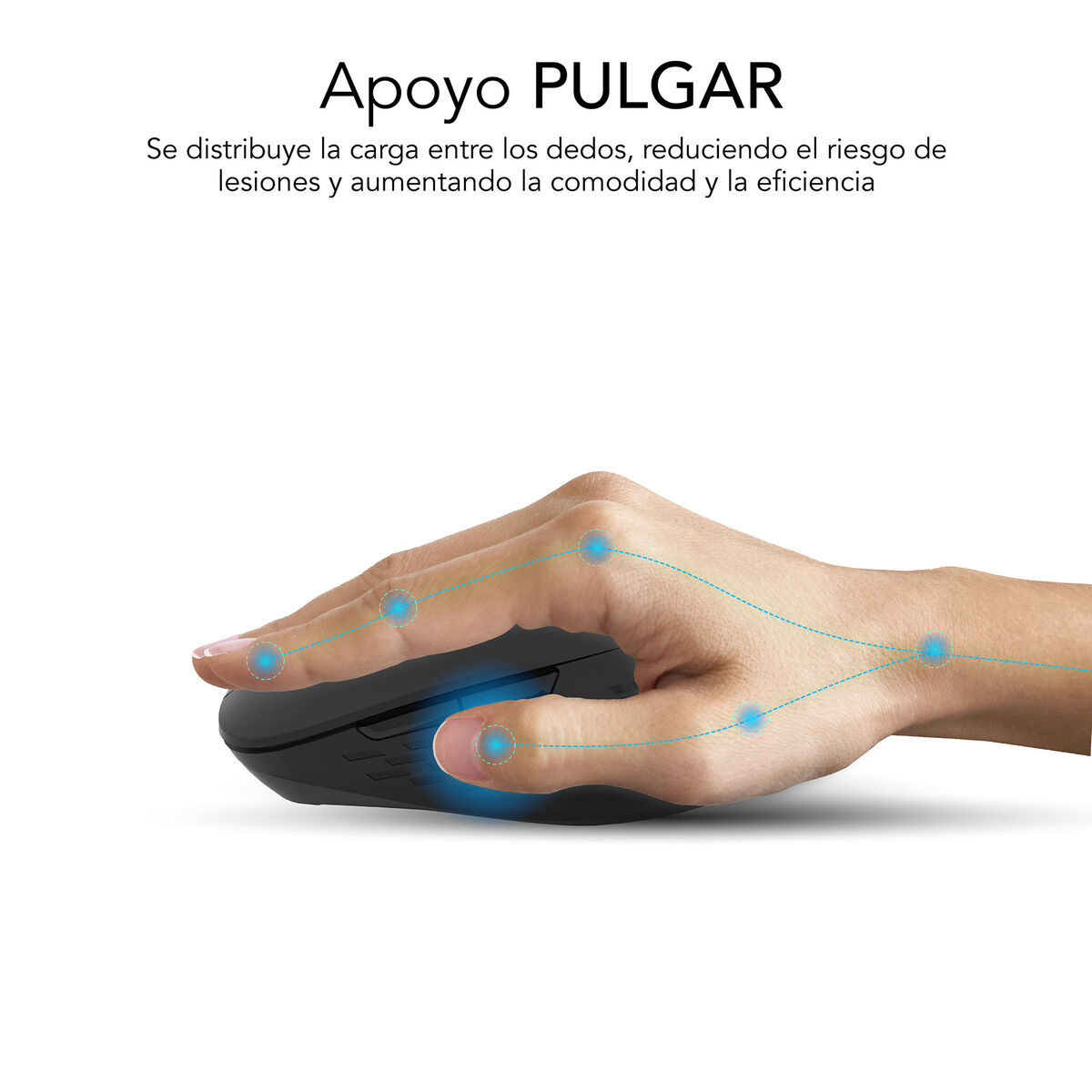 Picture of Wireless Mouse Subblim SUBMO-EDCUR01 Black 1600 dpi