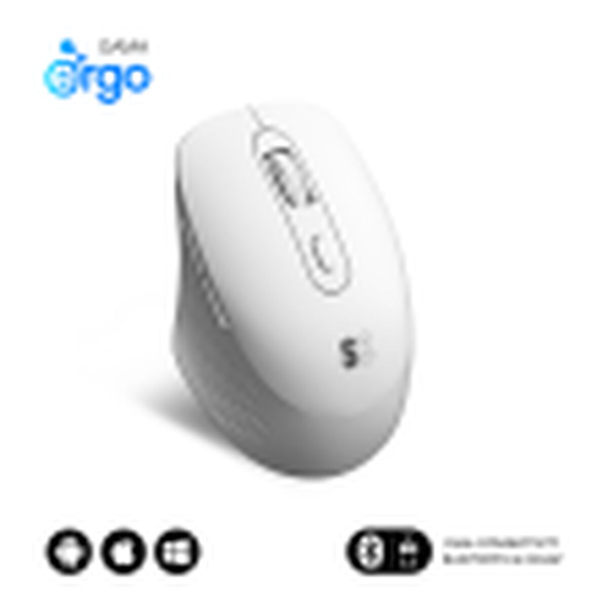 Afbeeldingen van Mouse Subblim SUBMO-EDCUR02 White 1600 dpi