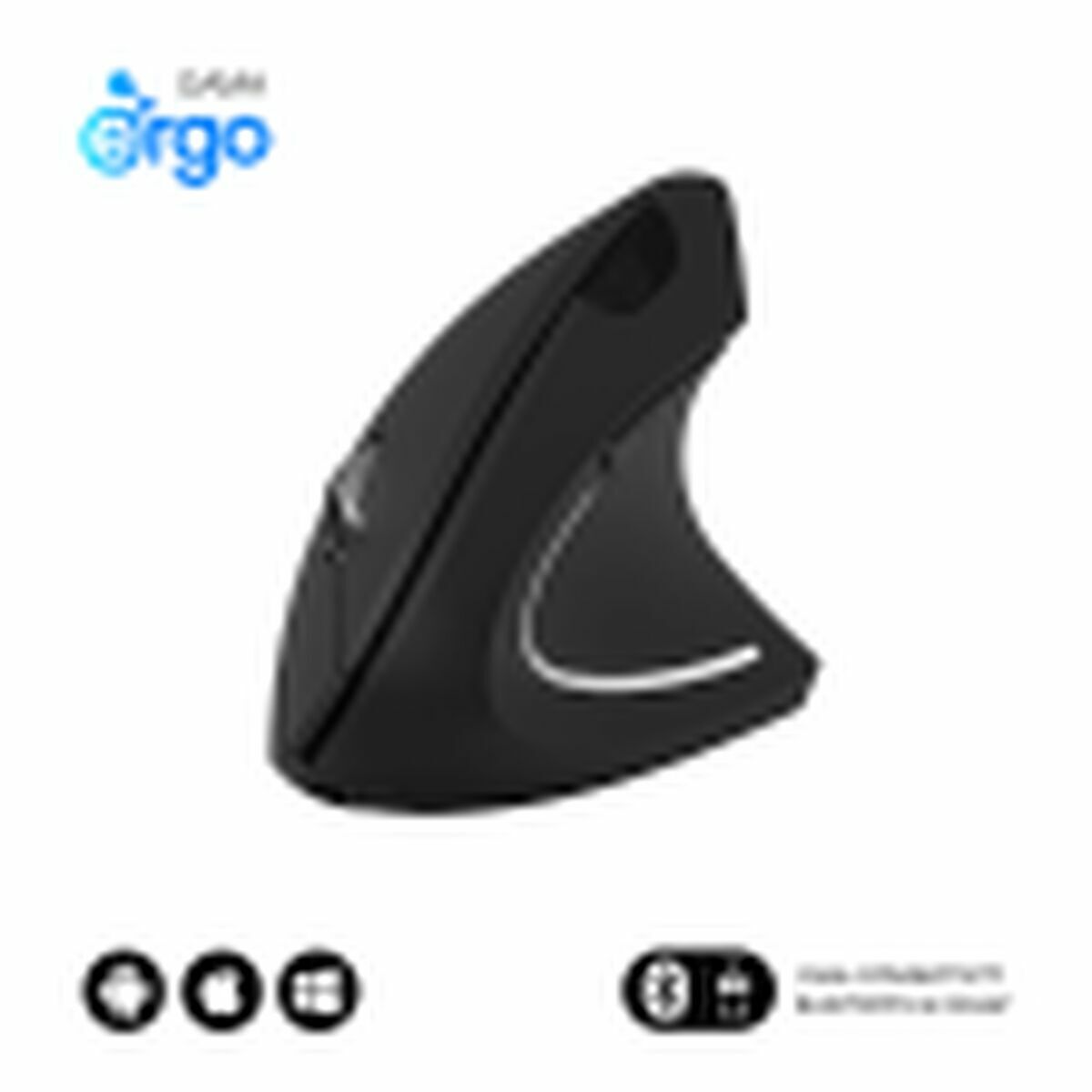 Picture of Ergonomic Optical Mouse Subblim SUBMO-EDGVW01 Black 1600 dpi