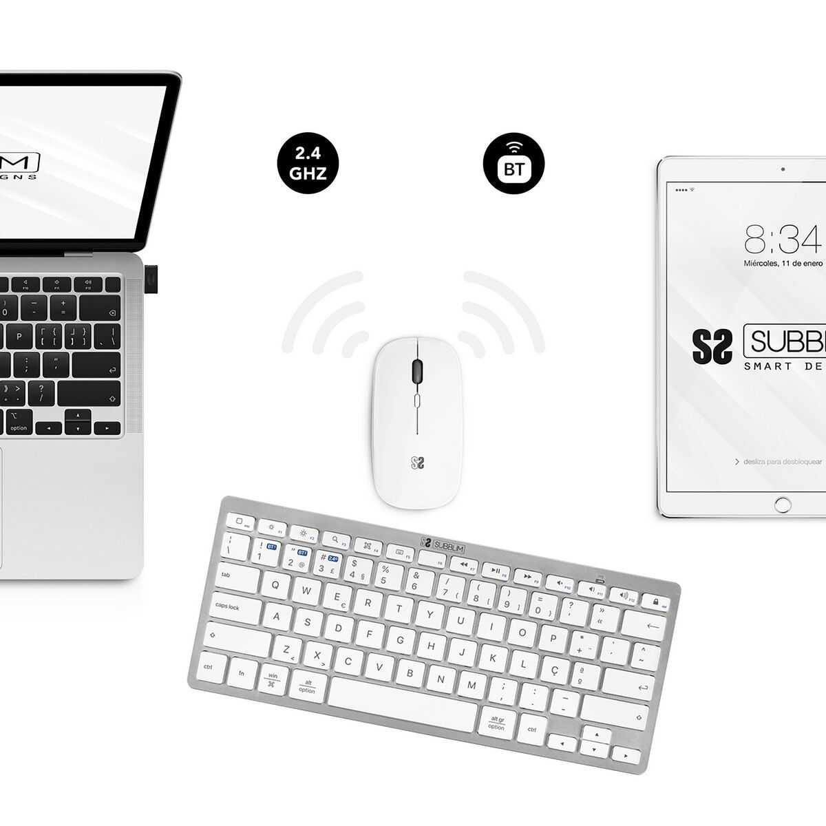 Picture of Mouse Mat Subblim COMBO MULTIDISPOSITIVO COMPACTO SILVER