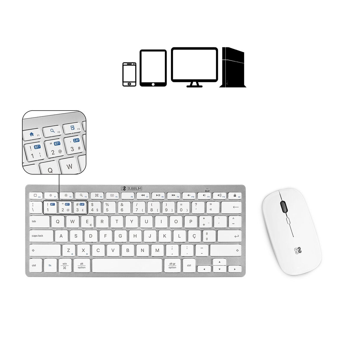 Picture of Mouse Mat Subblim COMBO MULTIDISPOSITIVO COMPACTO SILVER