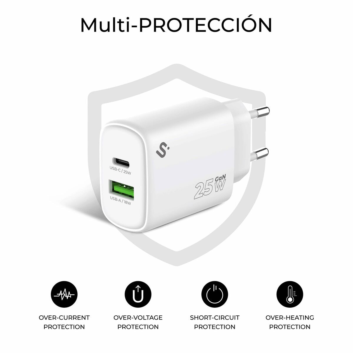 Car Charger Subblim SUBCHG-6G2510 White 120 W