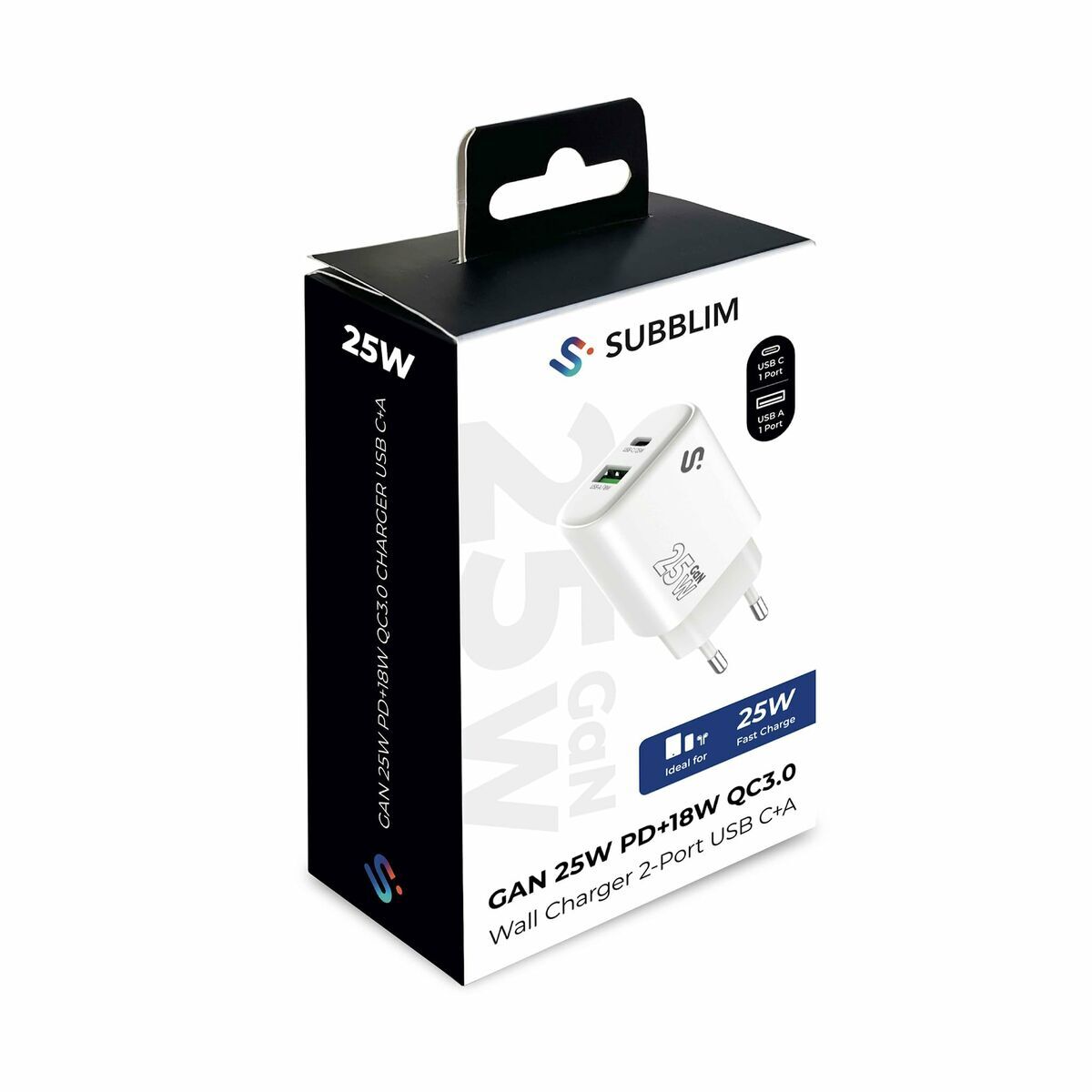Car Charger Subblim SUBCHG-6G2510 White 120 W