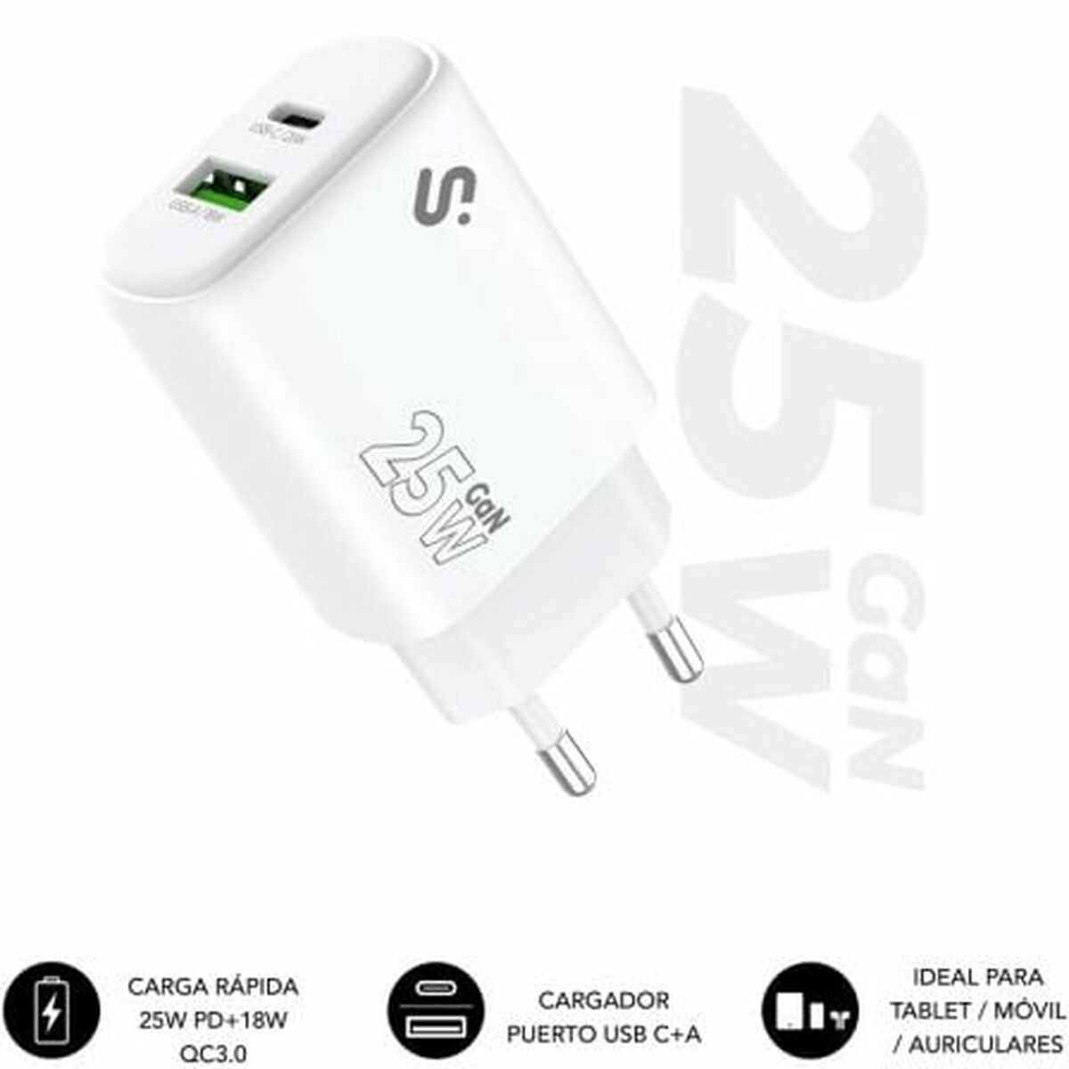 Afbeeldingen van Car Charger Subblim SUBCHG-6G2510 White