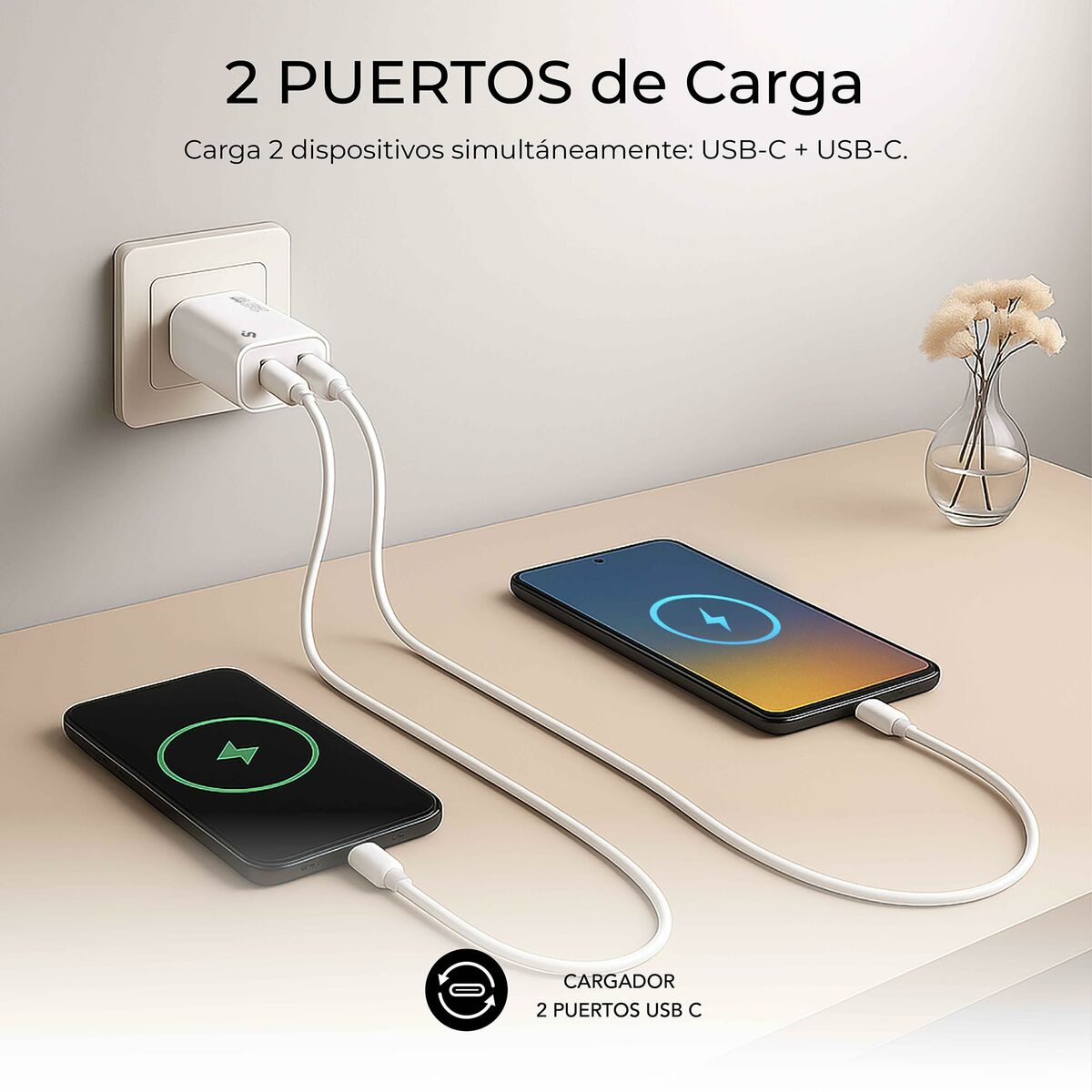Immagine di Wall Charger Subblim SUBCHG-6G2520 White 25 W
