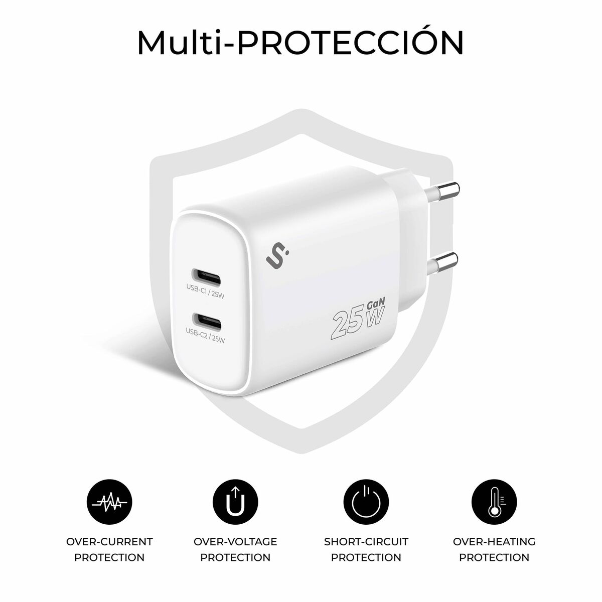 Immagine di Wall Charger Subblim SUBCHG-6G2520 White 25 W