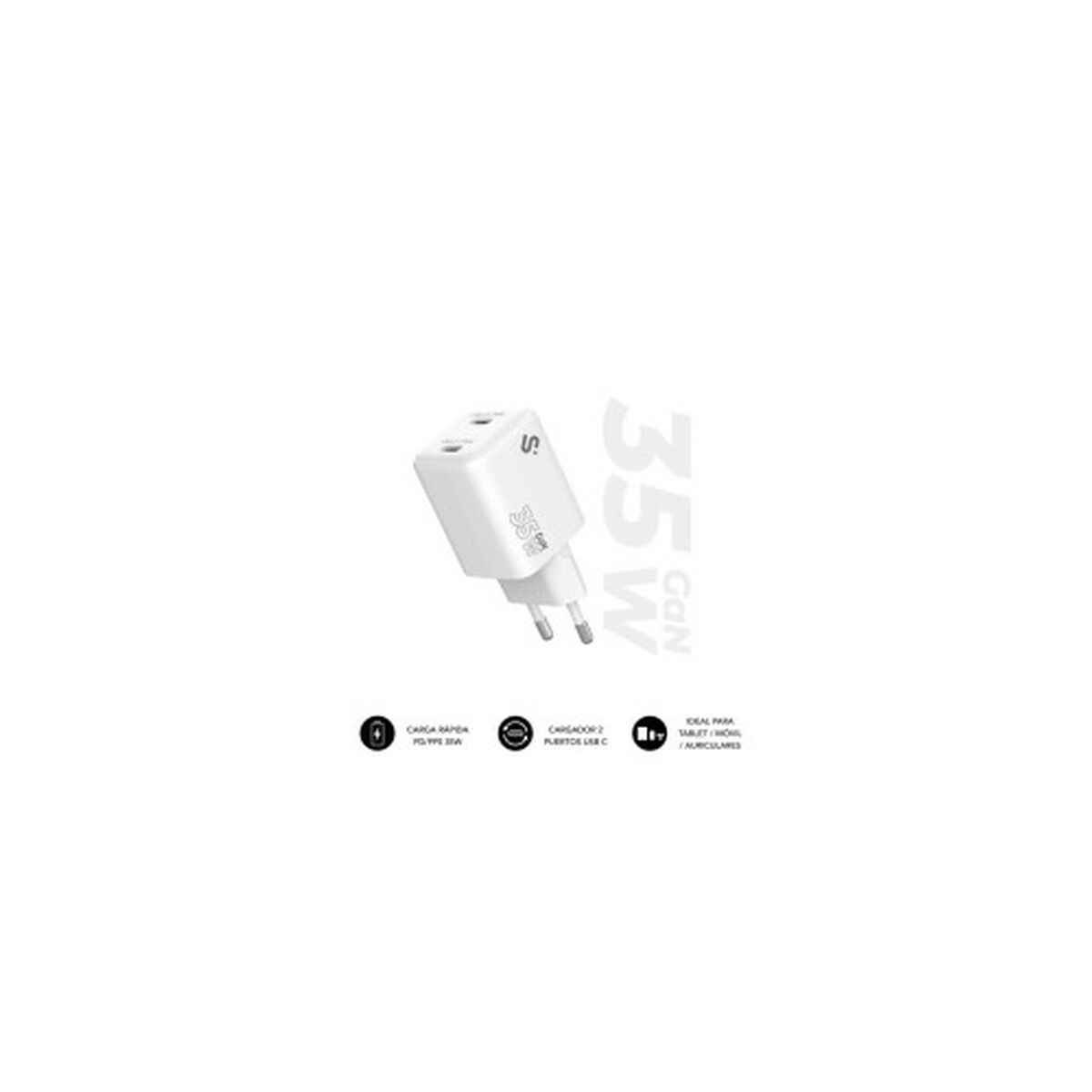 Immagine di Wall Charger Subblim SUBCHG-6G3520 White 120 W