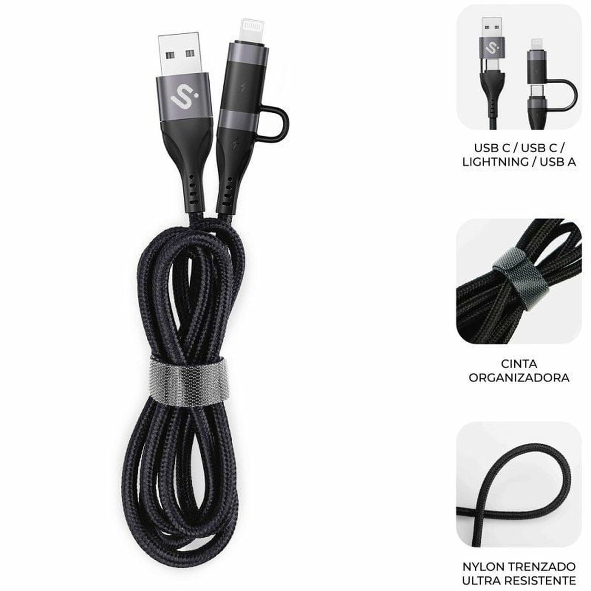 Image secondaire de Câble HDMI Subblim SUBCAB-4IN101