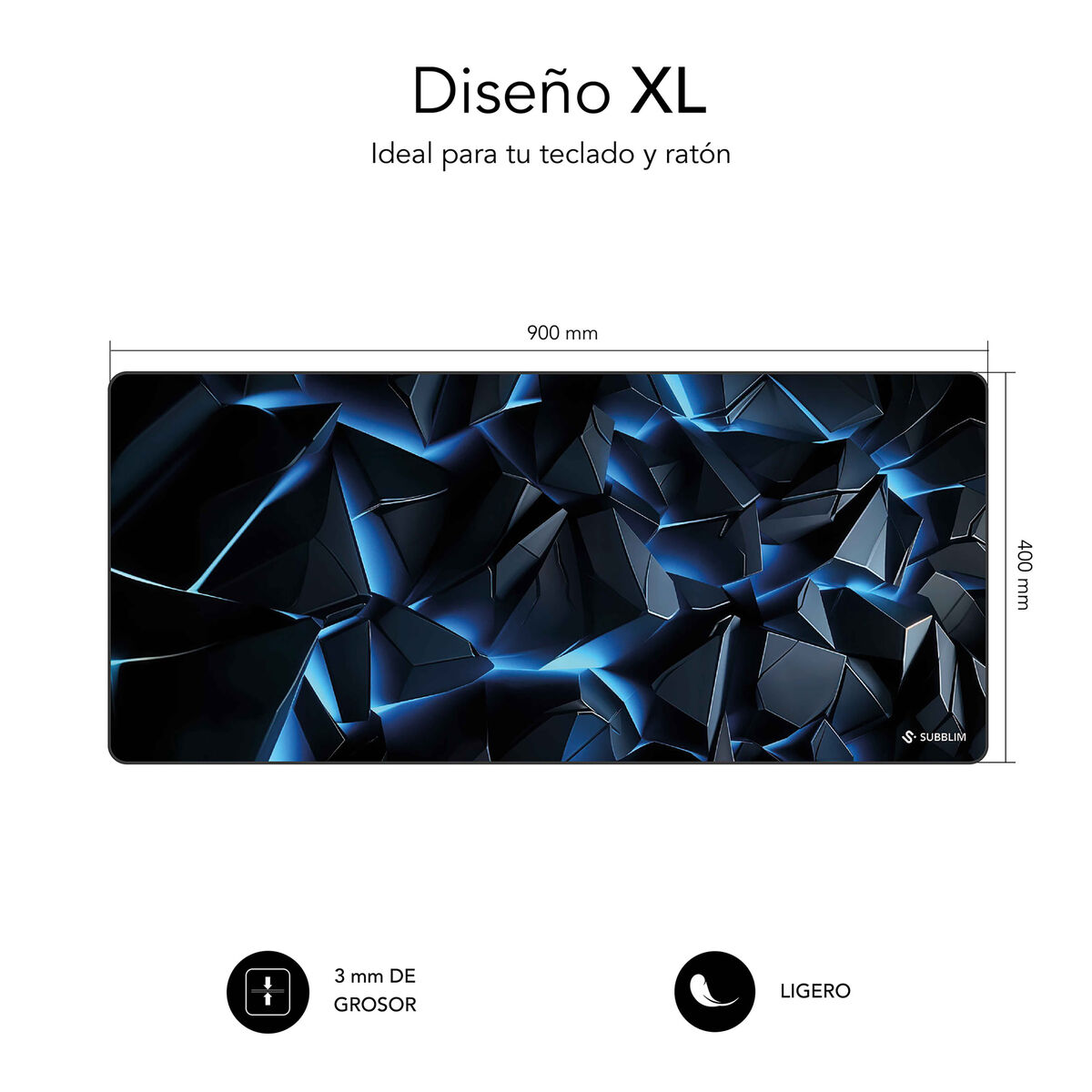 Picture of Mouse Mat Subblim SUBMP-01PUW06 Blue Black