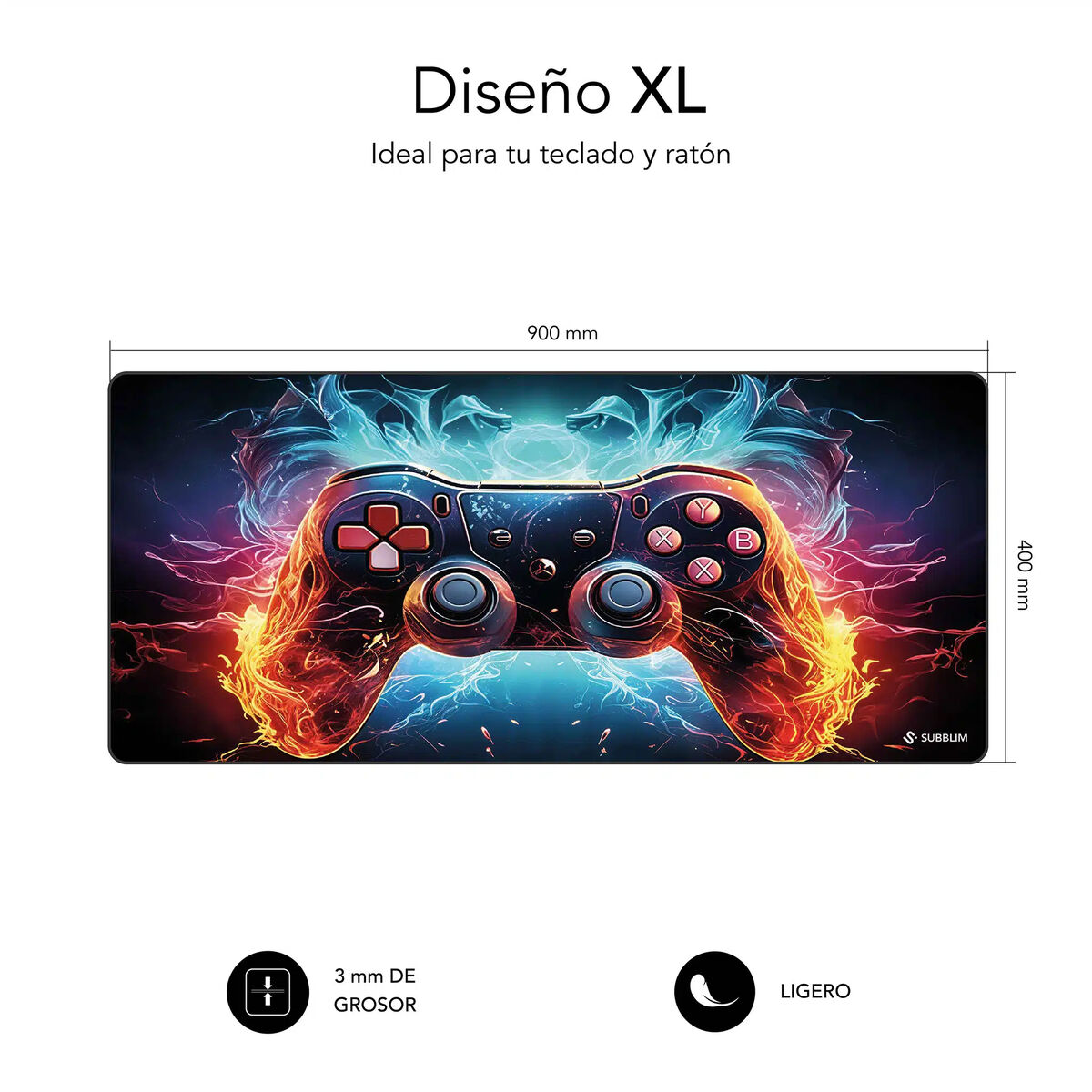 Afbeeldingen van Mouse Mat Subblim SUBMP-01PUW08