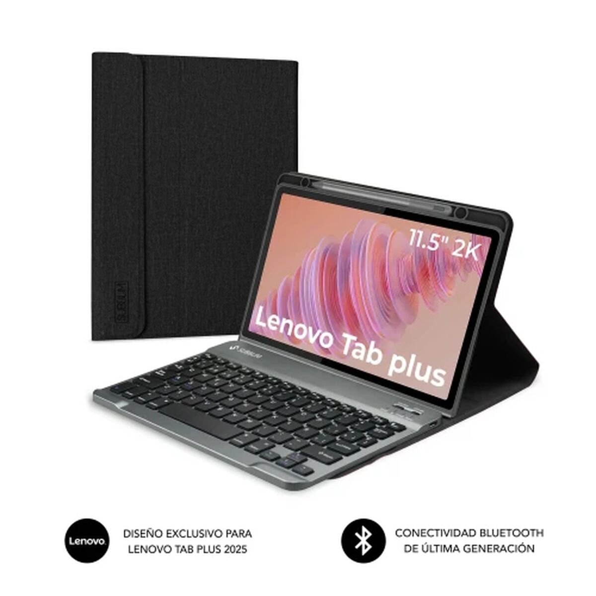 Picture of Case for Tablet and Keyboard Subblim SUBKT3-BTL330 Black Spanish Qwerty