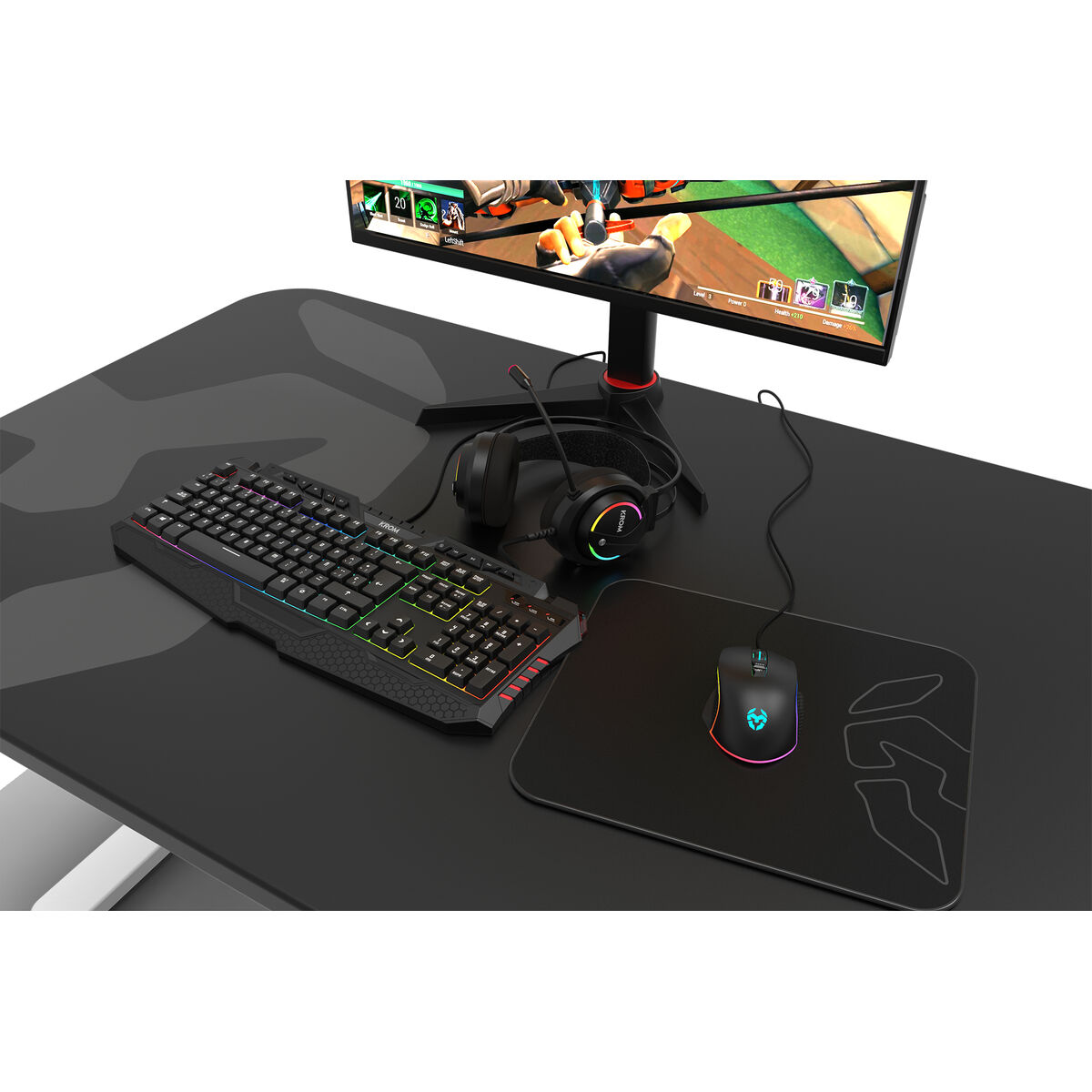 Picture of Gaming Headset with Microphone Krom Kappa Black RGB
