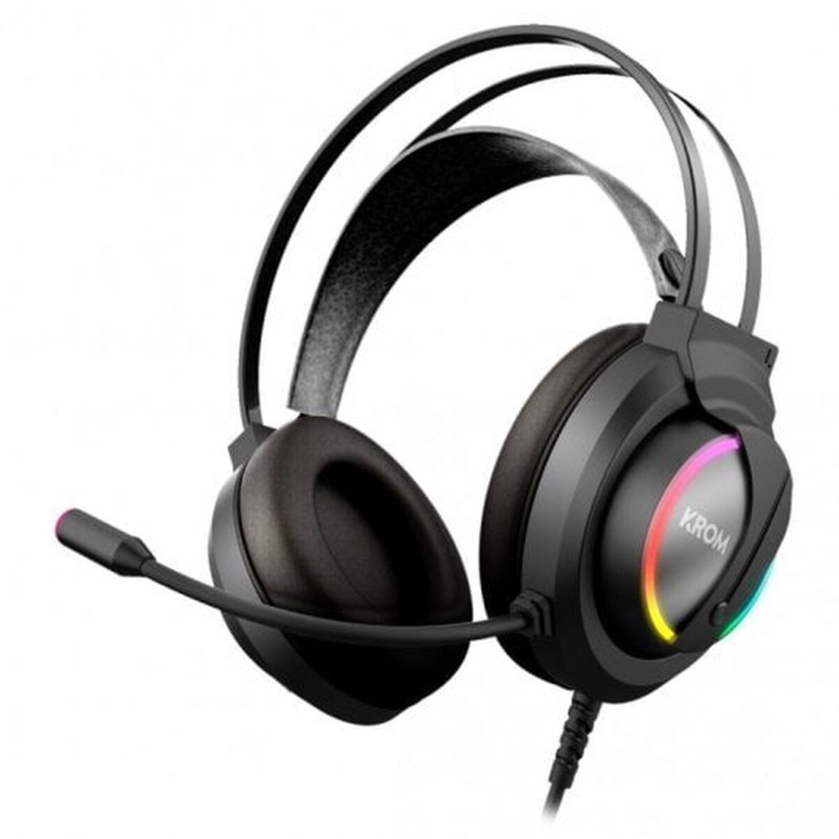 Gaming Headset with Microphone Krom Kappa Black
