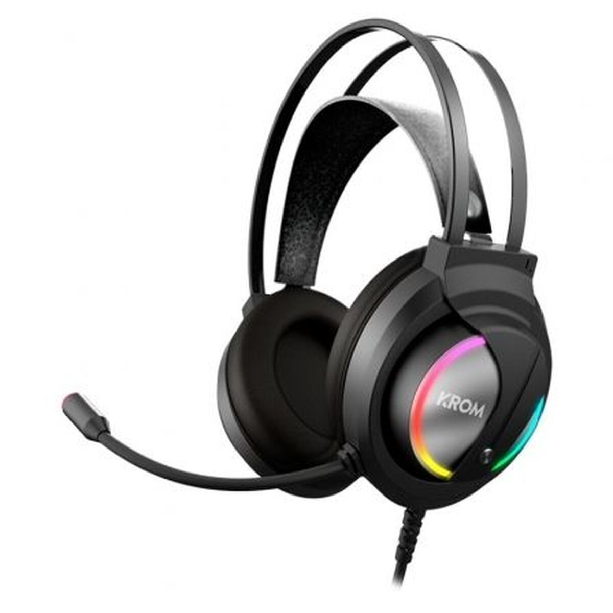 Gaming Headset with Microphone Krom Kappa Black