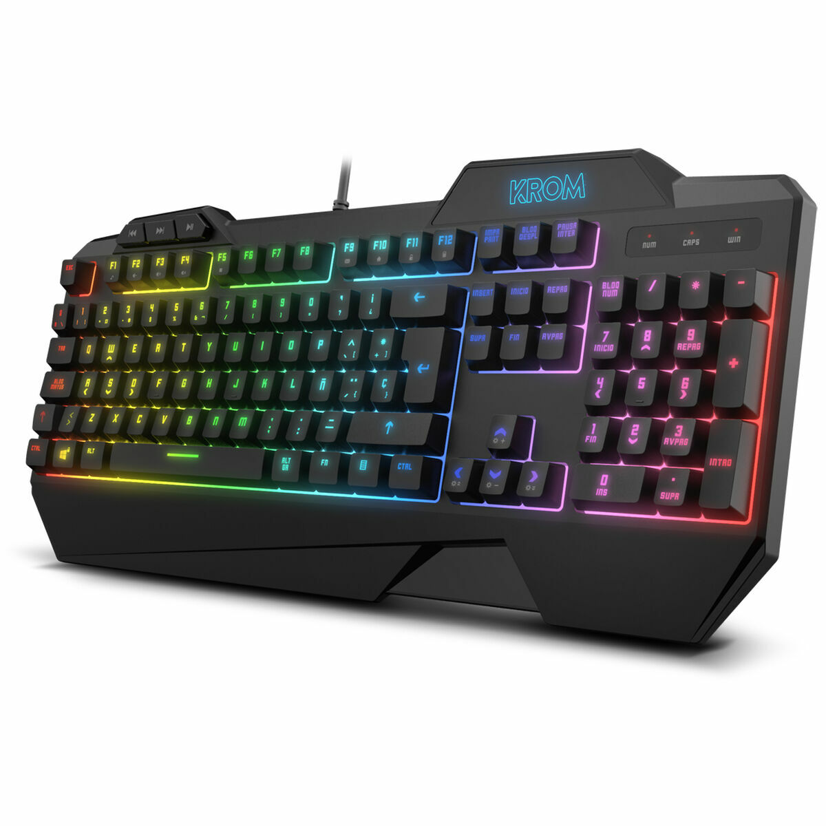Afbeeldingen van Keyboard with Gaming Mouse Krom NXKROMKRSHRSP Black