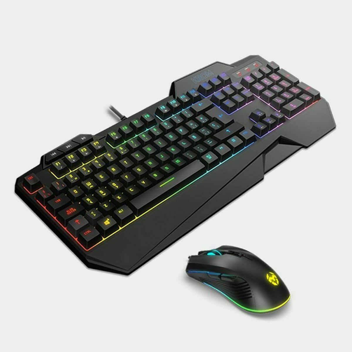 Afbeeldingen van Keyboard with Gaming Mouse Krom NXKROMKRSHRSP Black