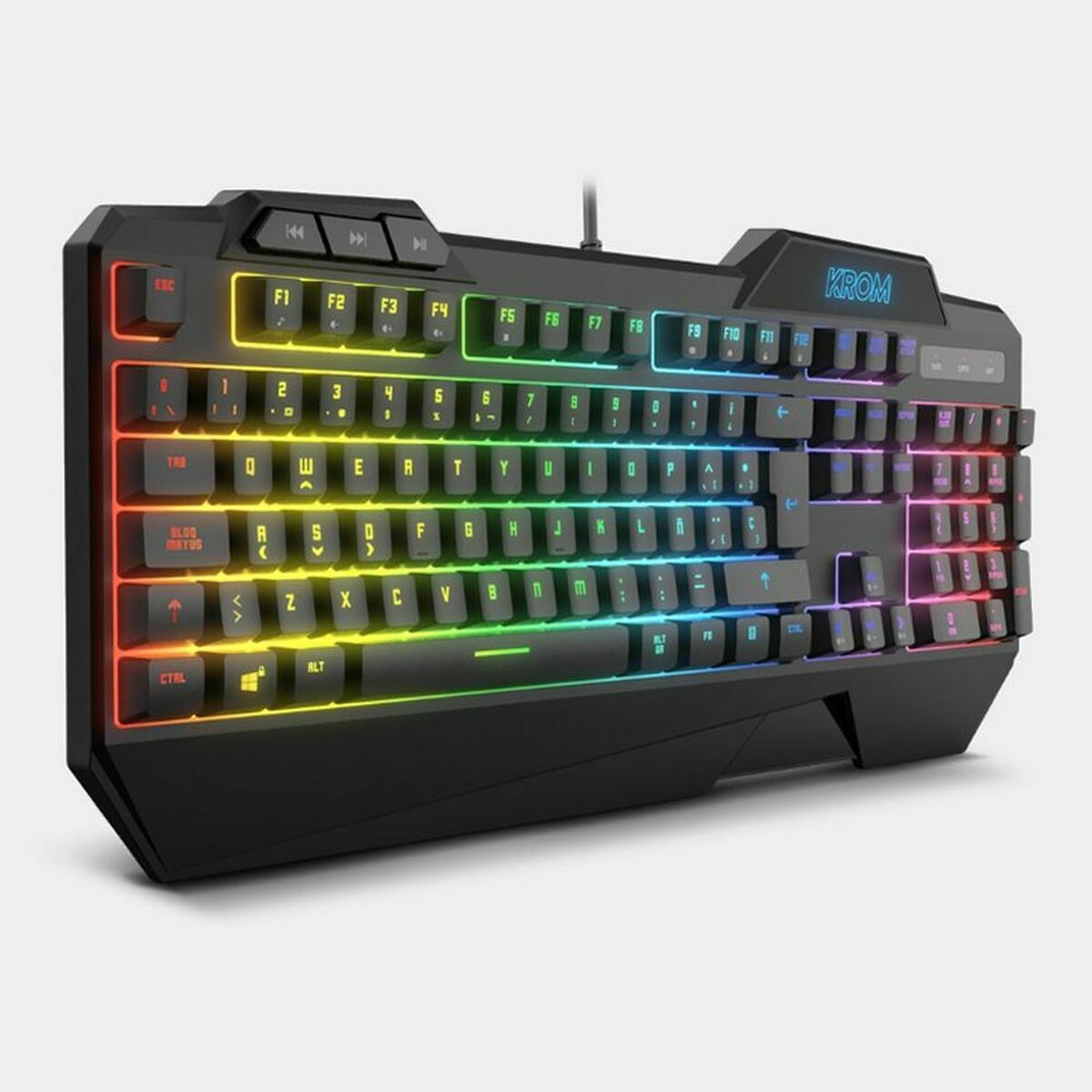 Afbeeldingen van Keyboard with Gaming Mouse Krom NXKROMKRSHRSP Black