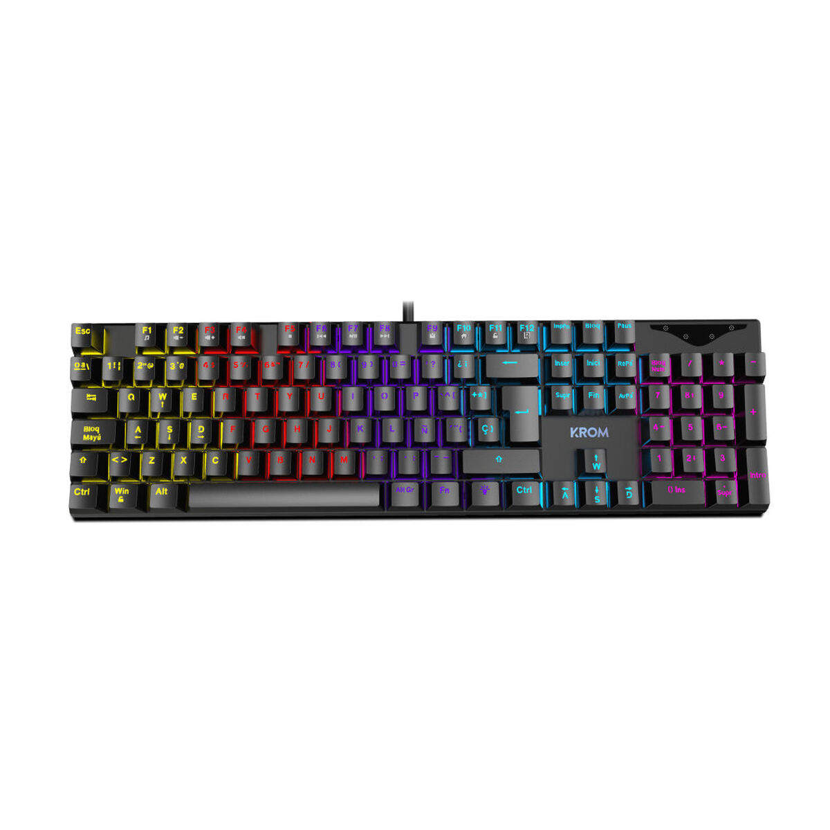 Obrazek Keyboard Krom Kasic Black Qwerty US