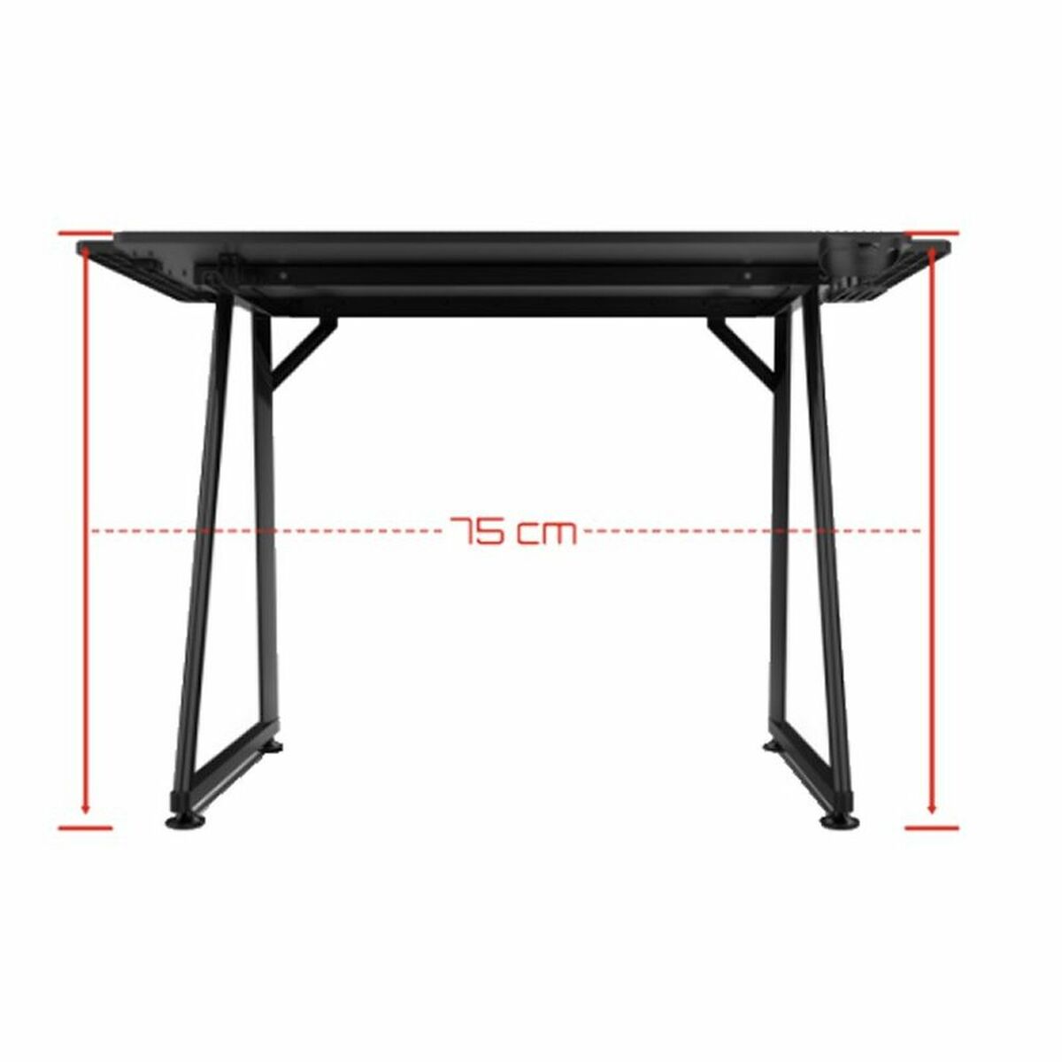 Picture of Desk GAMING DRIFT DRDZ75 Black Black/Red